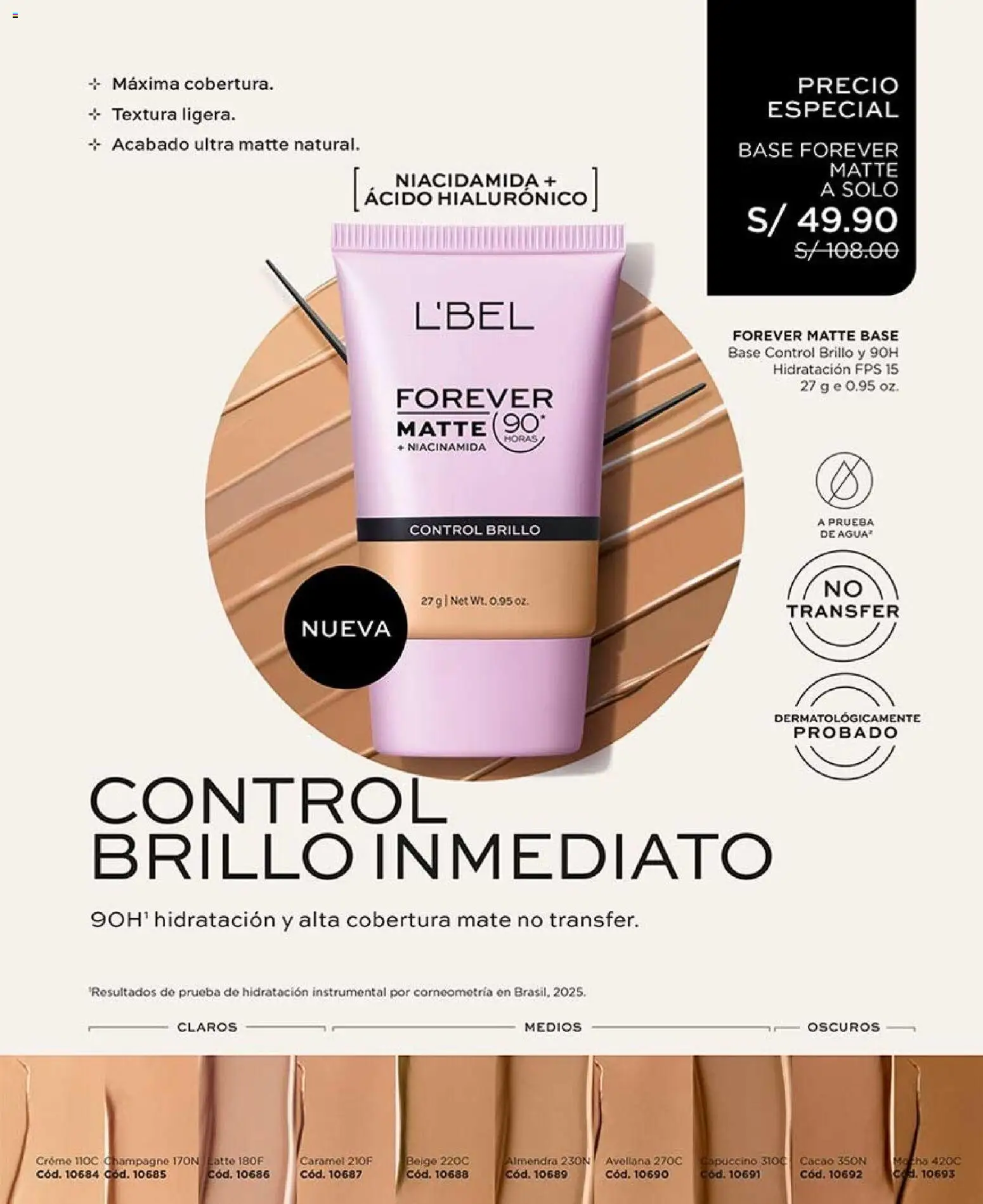Catálogo L'Bel válido desde 02/08/2026 | Página: 51 | Productos: Cacao, Agua
