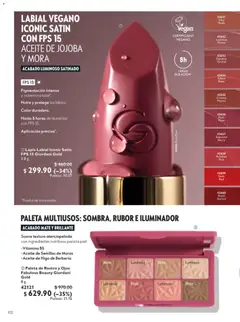 Vista previa de Oriflame campaña 10 2026, nuevo folleto de la tienda, válido en México a partir del 11/07/2026 | Página: 102 | Productos: Paleta, Mate, Rubor, Lápiz labial