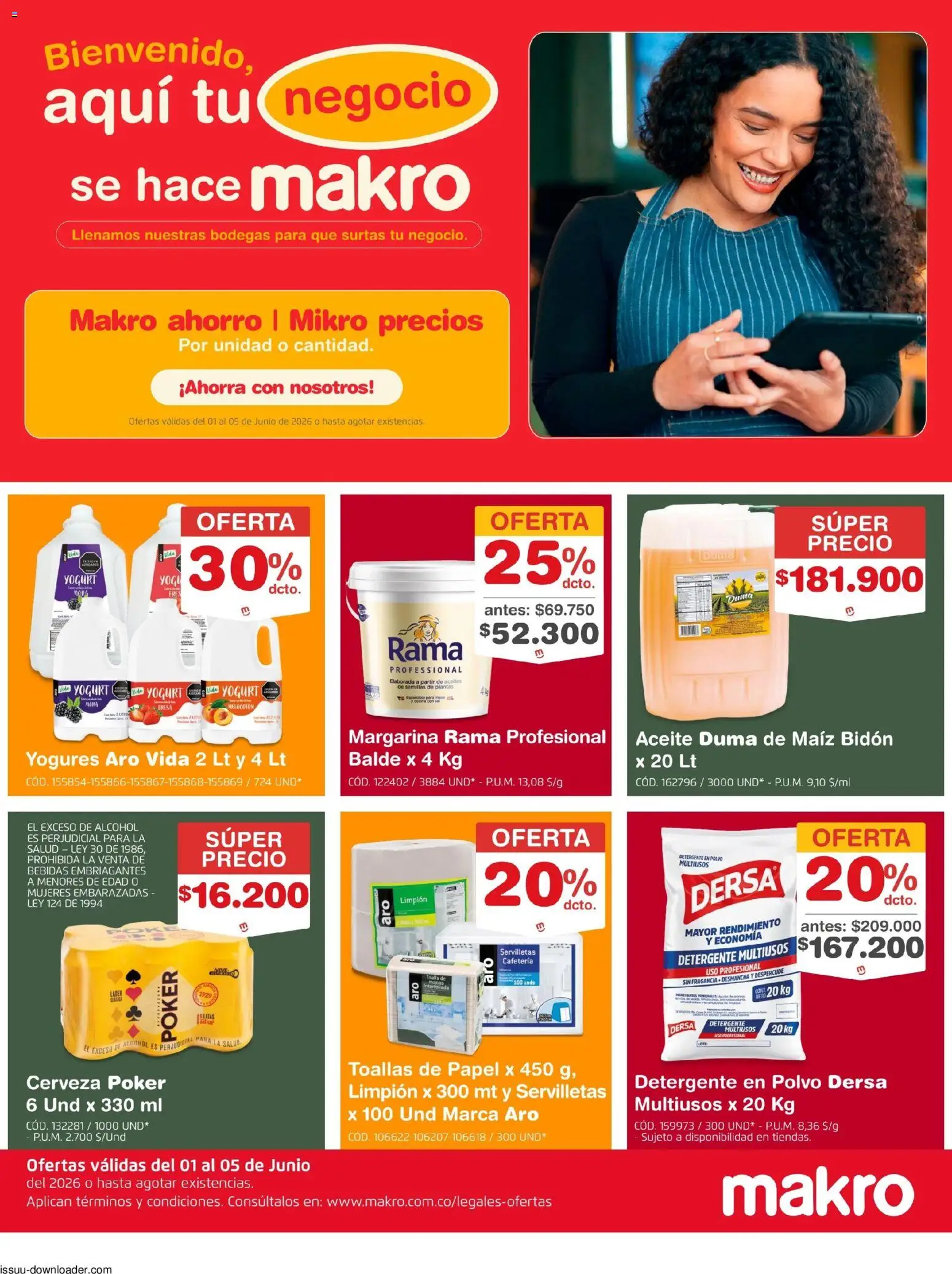 Makro revista - valida desde el 01.06.2026 | Página: 1 | Productos: Fresa, Maiz, Mora, Yogurt