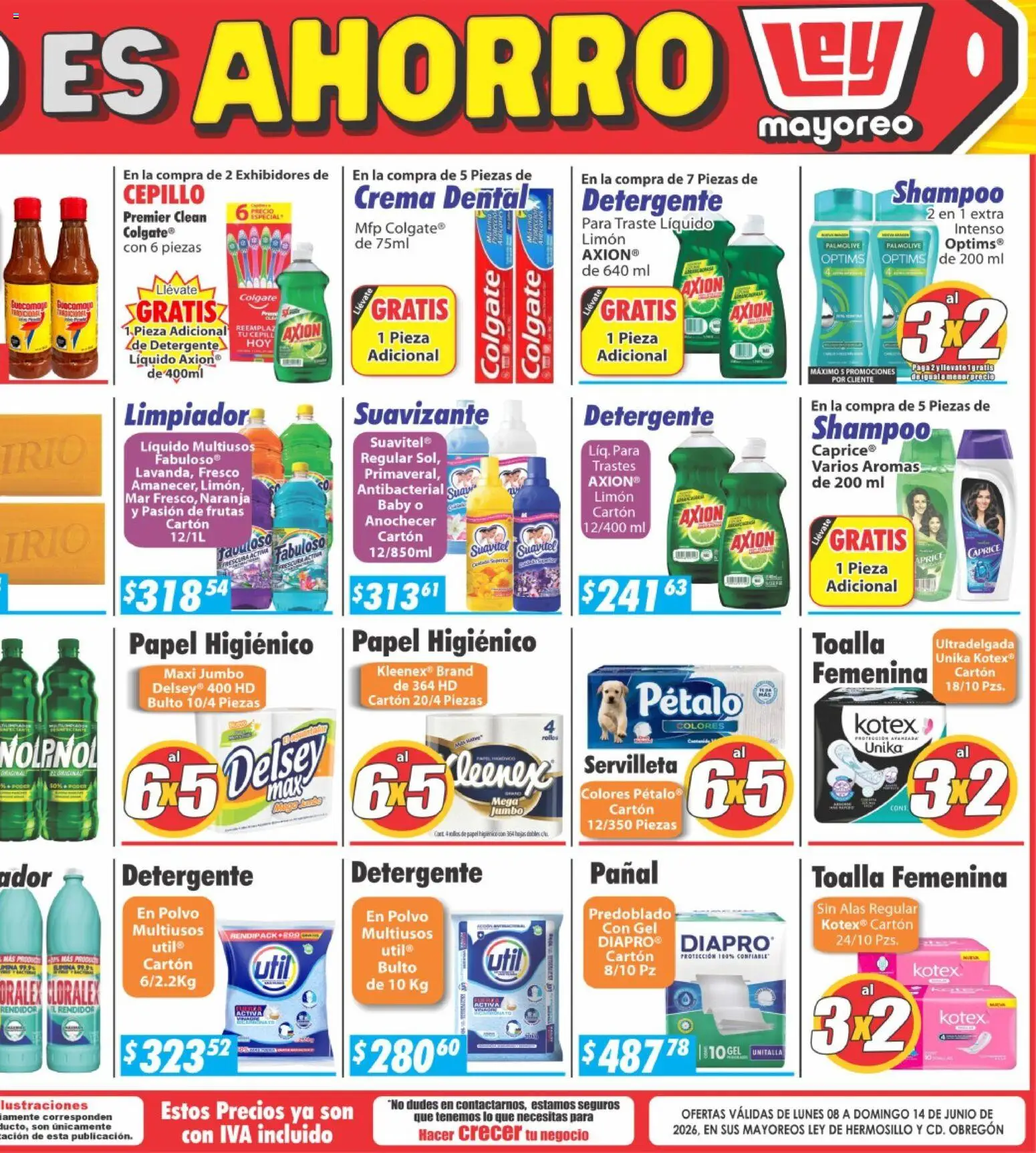 Nuevas ofertas de Casa Ley válidas en toda la República Mexicana desde el 08.06.2026. ¡Encuentra las mejores ofertas en Casa Ley folleto Hermosillo! | Página: 6 | Productos: Limón, Suavizante, Toalla, Polvo