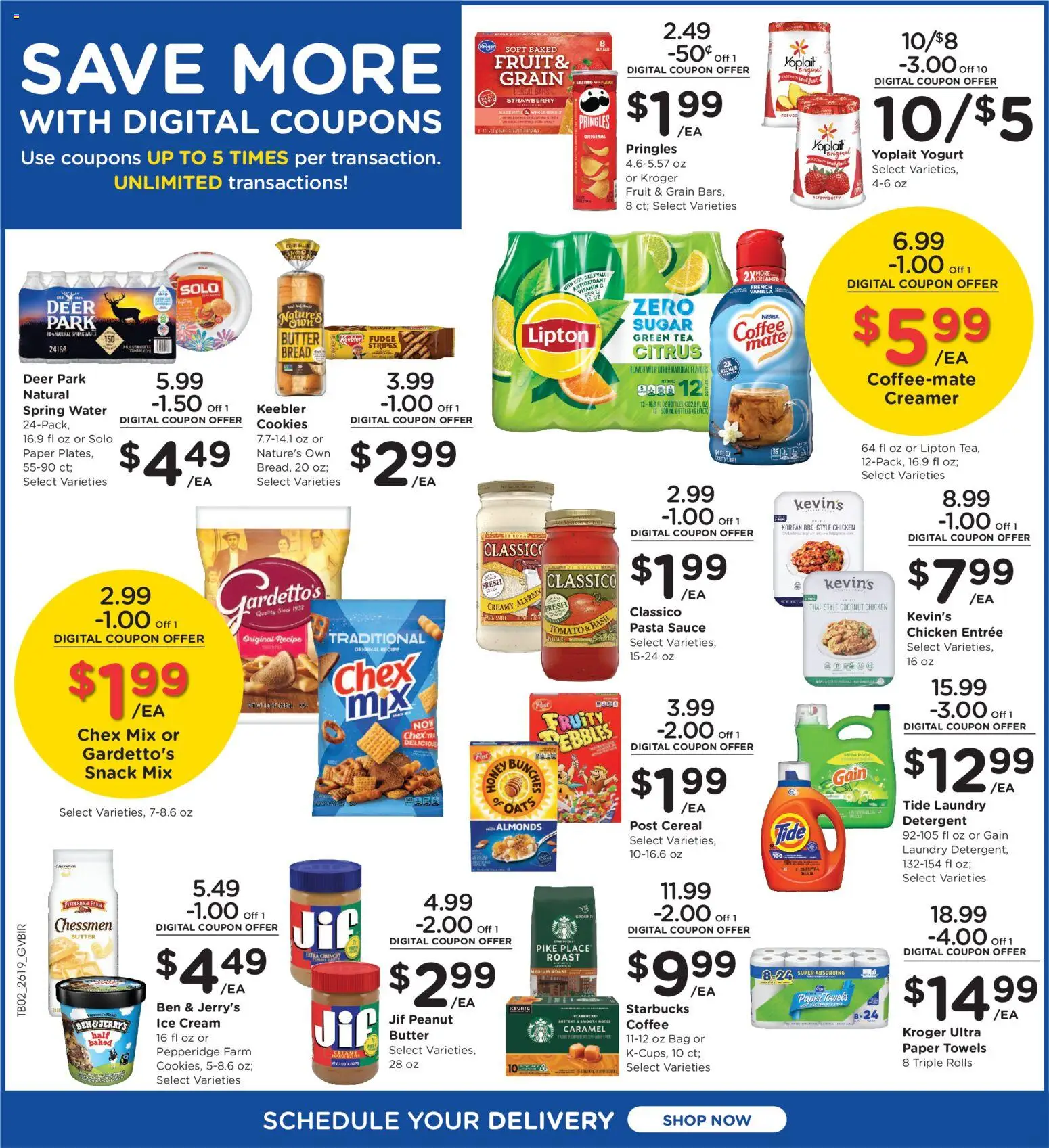 Kroger Weekly Ad - valid from 10.06.2026 | Page: 3 | Products: Coffee, Detergent, Pasta, Cookies