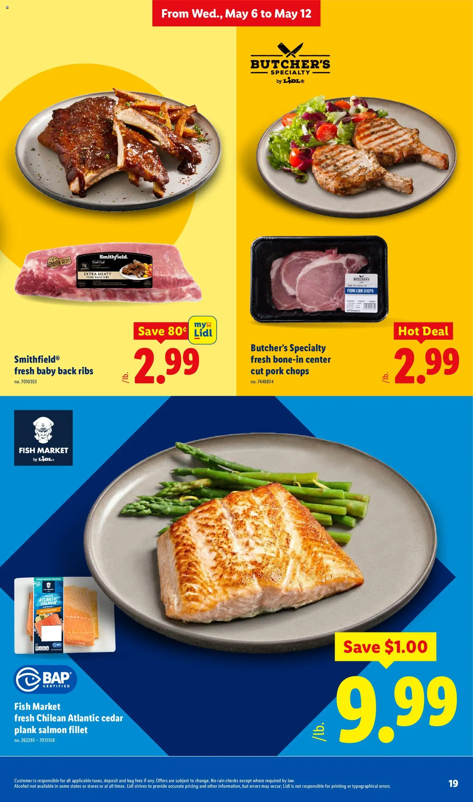 Lidl Weekly Ad - valid from 06.05.2026 | Page: 19 | Products: Pork, Fish, Bag
