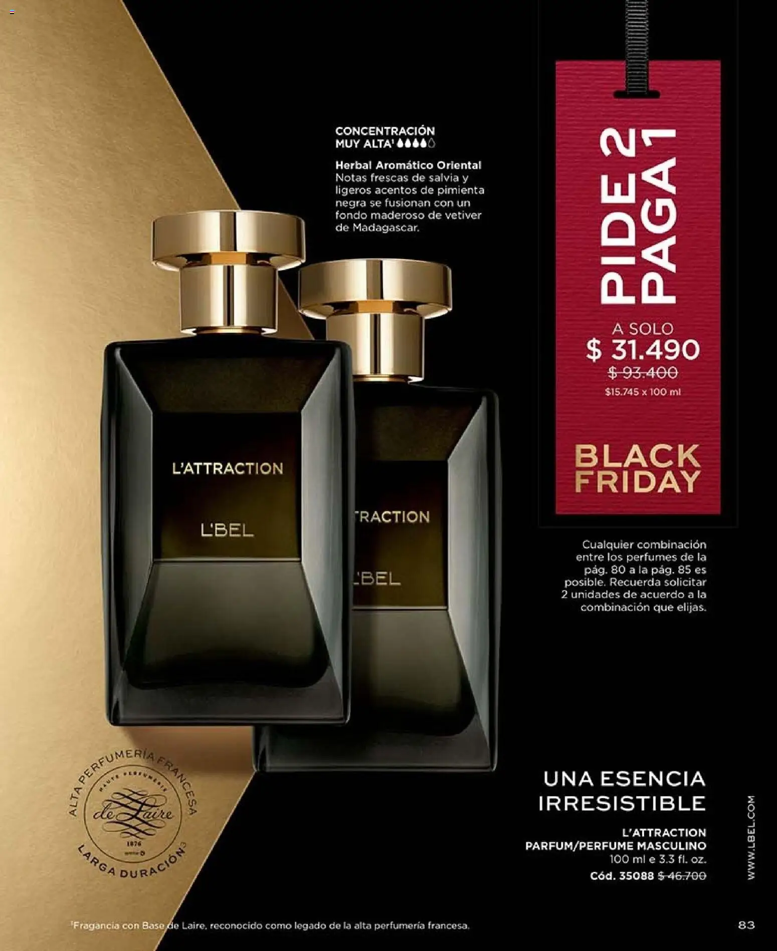 Catálogo L'Bel Campaña 16 │ válido desde el 28.09.2026 | Página: 83 | Productos: Pimienta, Perfumes, Fragancia, Base