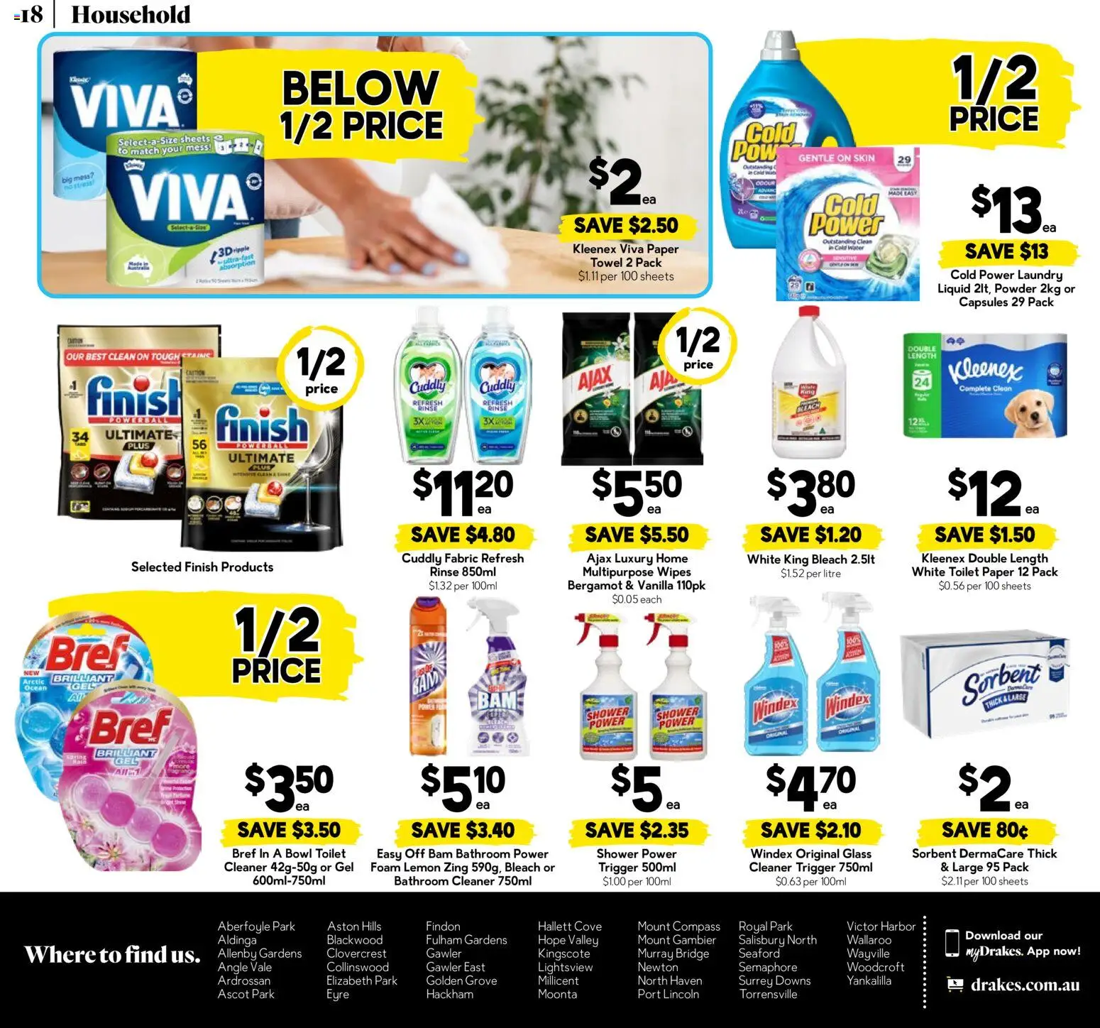 Drakes catalogue - valid from 13.05.2026 | Page: 18 | Products: Shower, Lemon, Laundry, Multipurpose