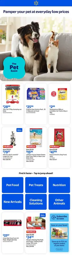 Preview of Walmart flyer - The Pet Event from shop Walmart valid from 30.04.2026