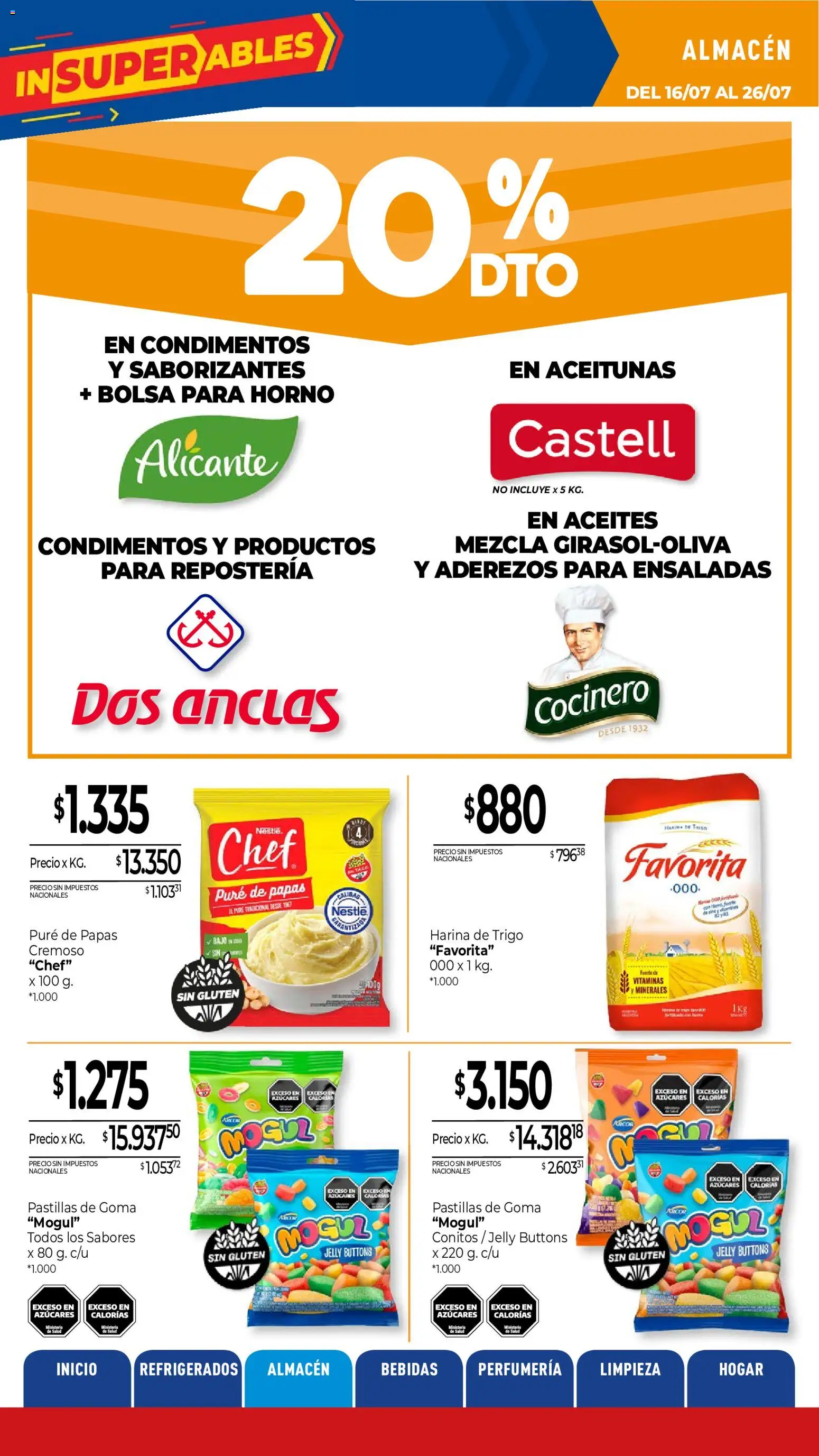 La Anonima catálogo │ válido desde el 16/07/2026 | Página: 15 | Productos: Vitaminas, Bolsa, Harina, Aceitunas