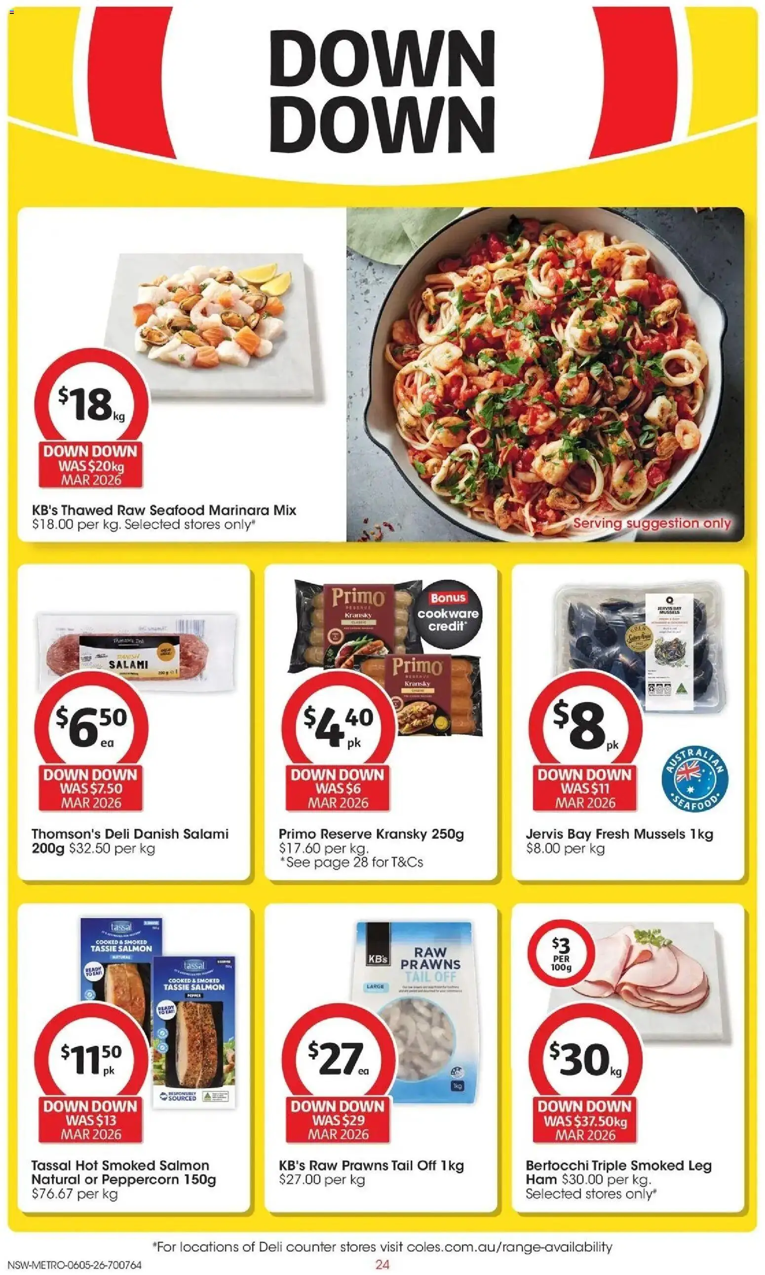 Coles catalogue - valid from 05.05.2026 | Page: 24 | Products: Salami, Ham, Cookware, Salmon