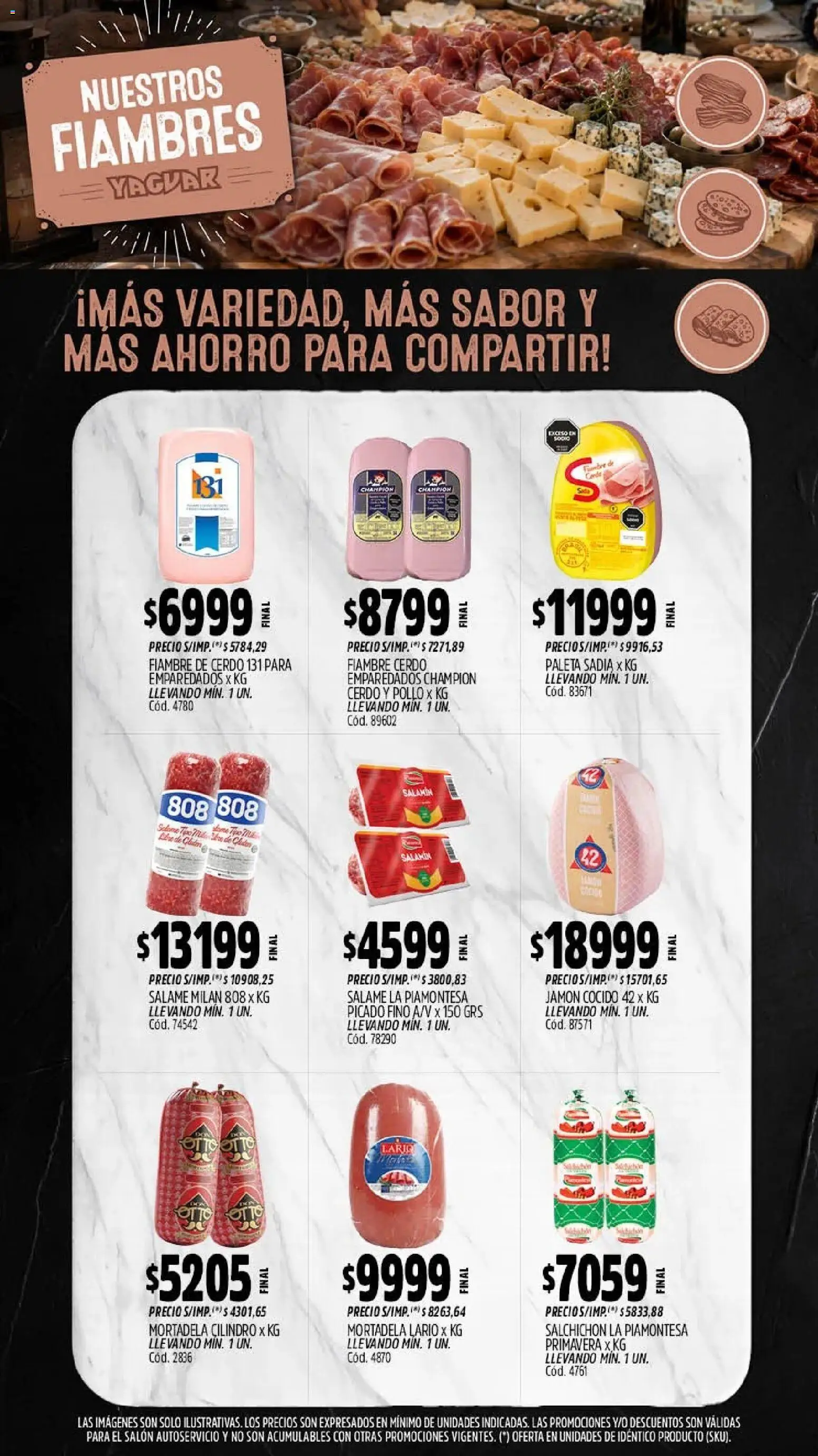 Yaguar - Oferta Semanal Trelew │ válido desde el 03/08/2026 | Página: 10 | Productos: Pollo, Paleta, Salame, Cerdo