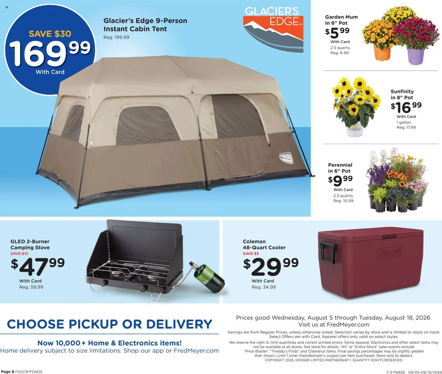 Fred Meyer Home & Apparel - valid from 08/05/2026 | Page: 8 | Products: Tent, Stove