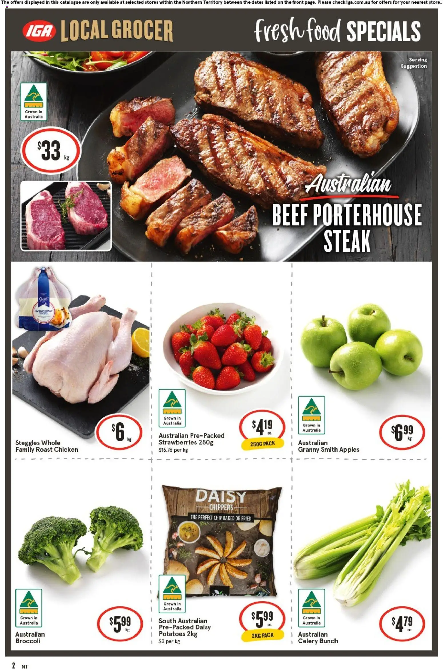 IGA catalogue - valid from 02/09/2026 | Page: 3 | Products: Apples, Strawberries, Potatoes, Celery