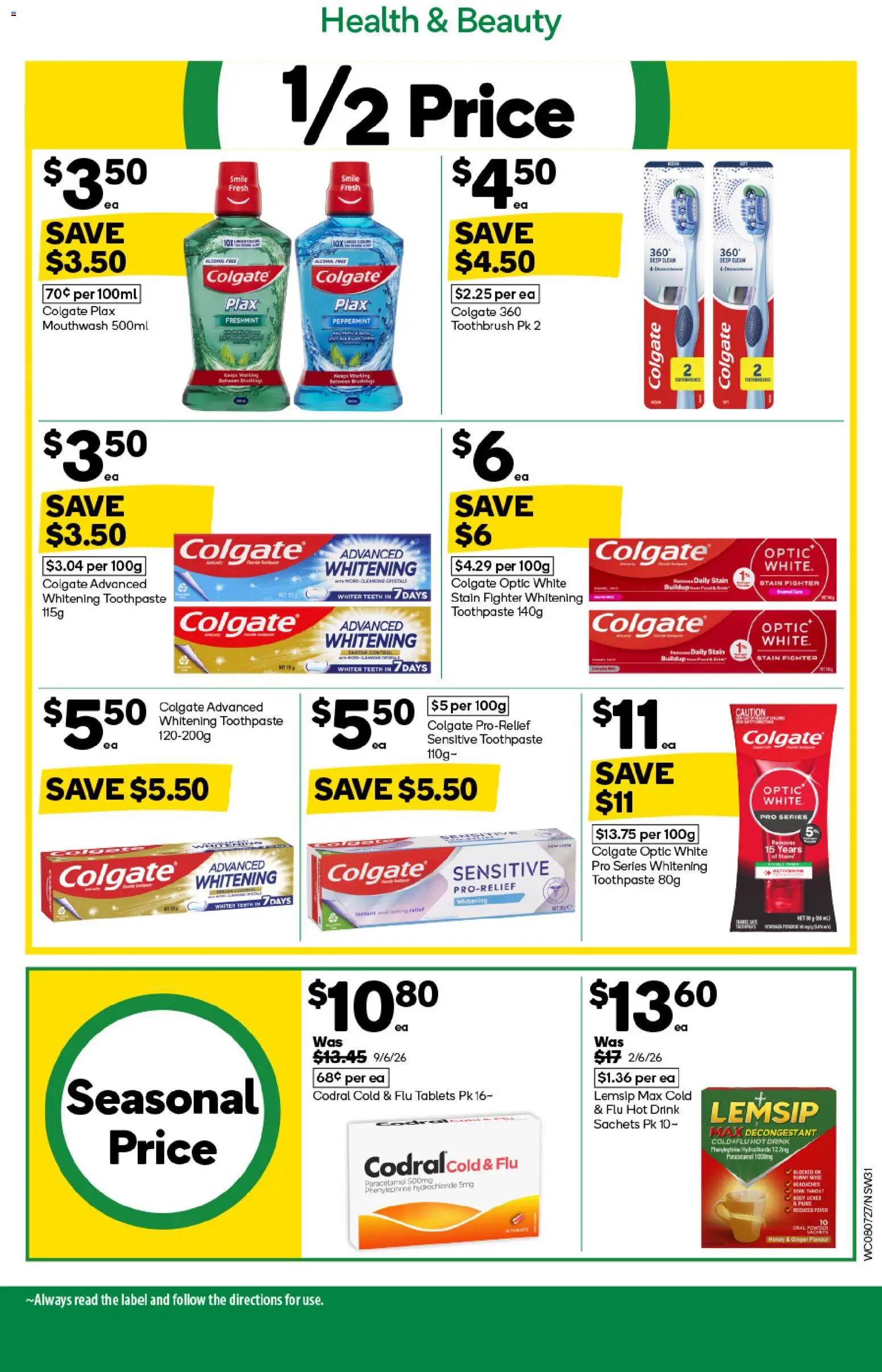Woolworths catalogue - valid from 08/07/2026 | Page: 31 | Products: Toothpaste, Mouthwash, Toothbrush, Tablets