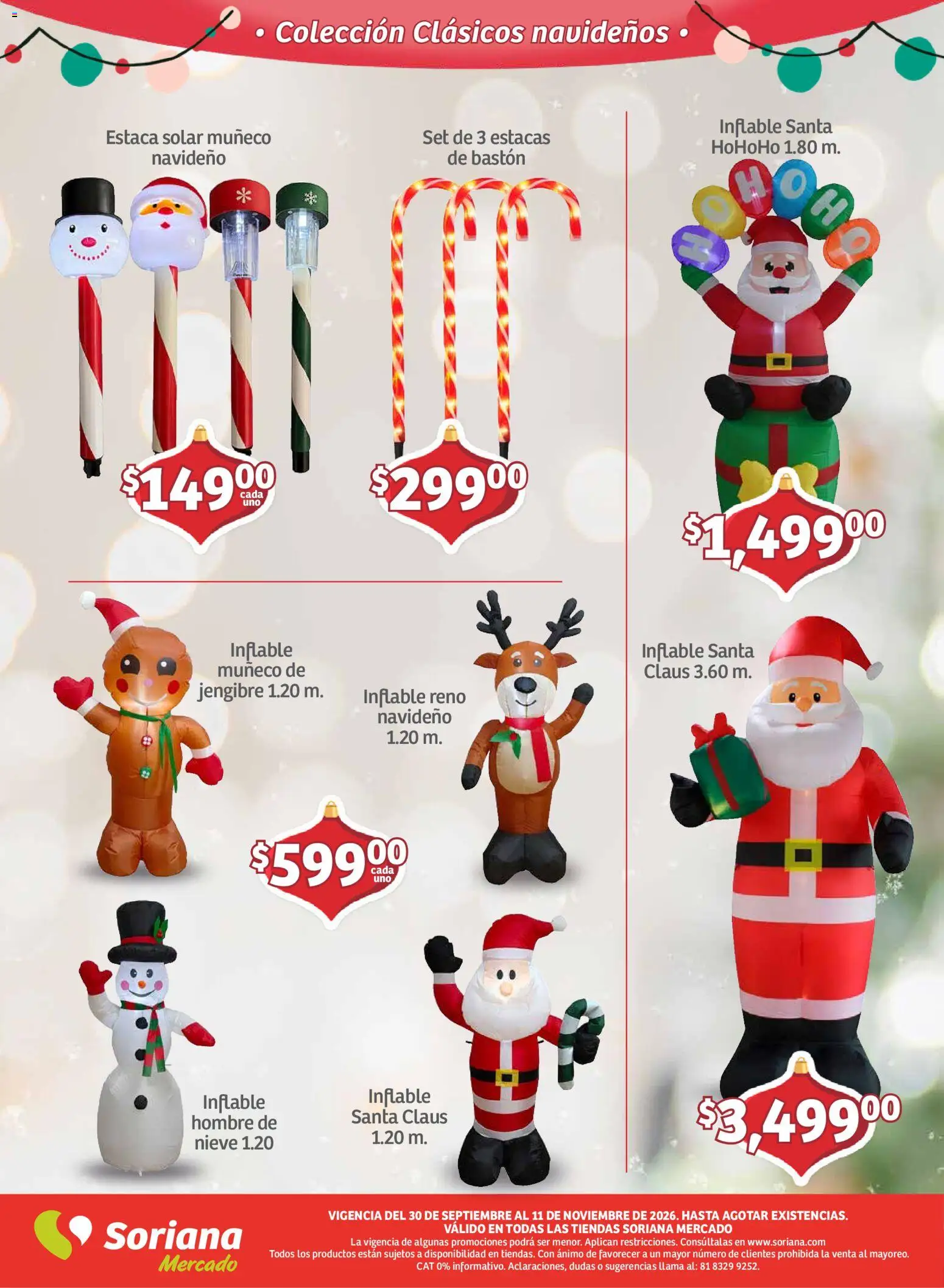 Nuevas ofertas de Soriana válidas en toda la República Mexicana desde el 30/09/2026. ¡Encuentra las mejores ofertas en Soriana folleto Decoración de Navidad Mercado! | Página: 31