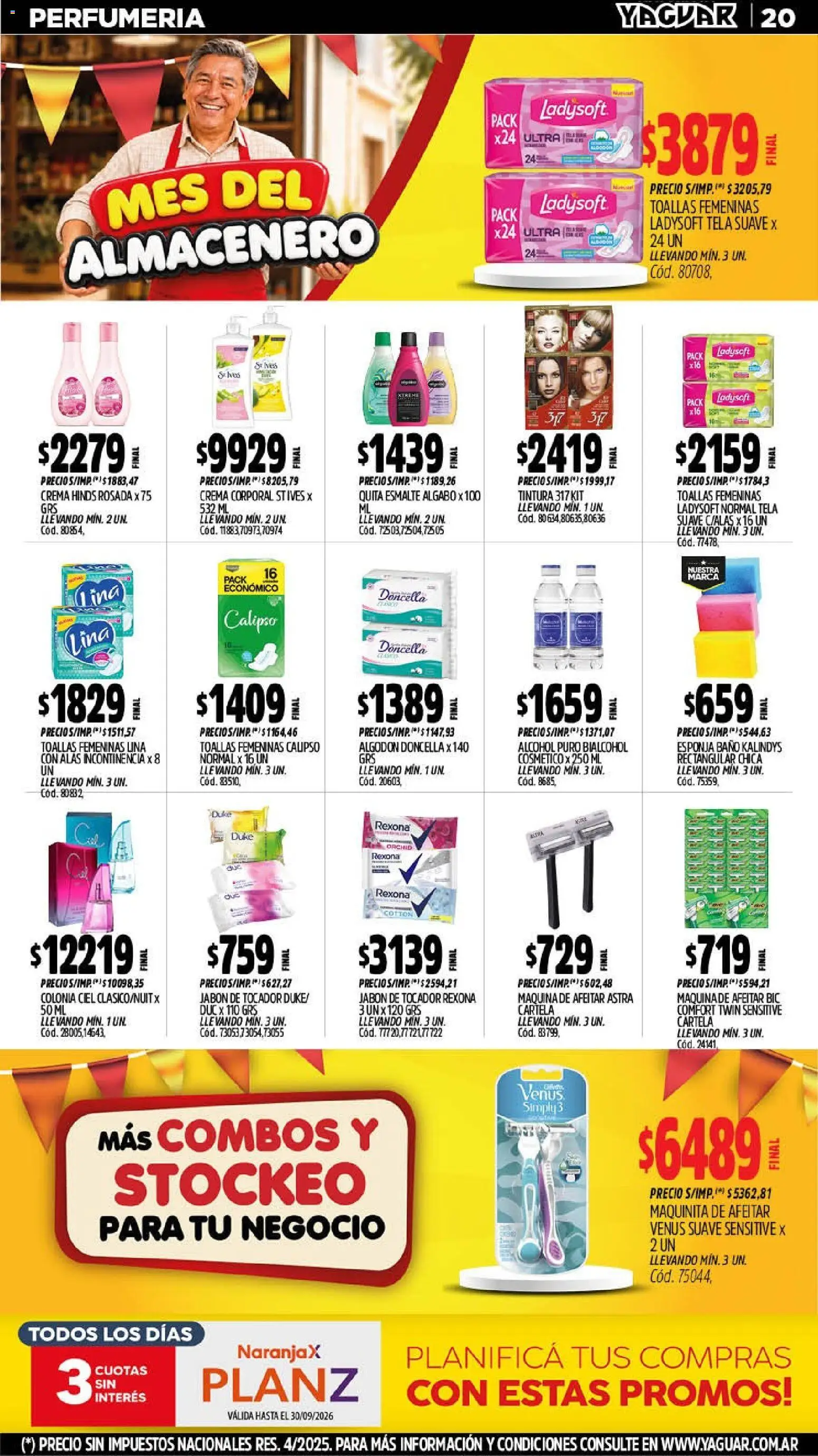 Yaguar - Oferta Semanal Salta │ válido desde el 07/09/2026 | Página: 21 | Productos: Toallas, Maquina de afeitar, Baño, Esponja