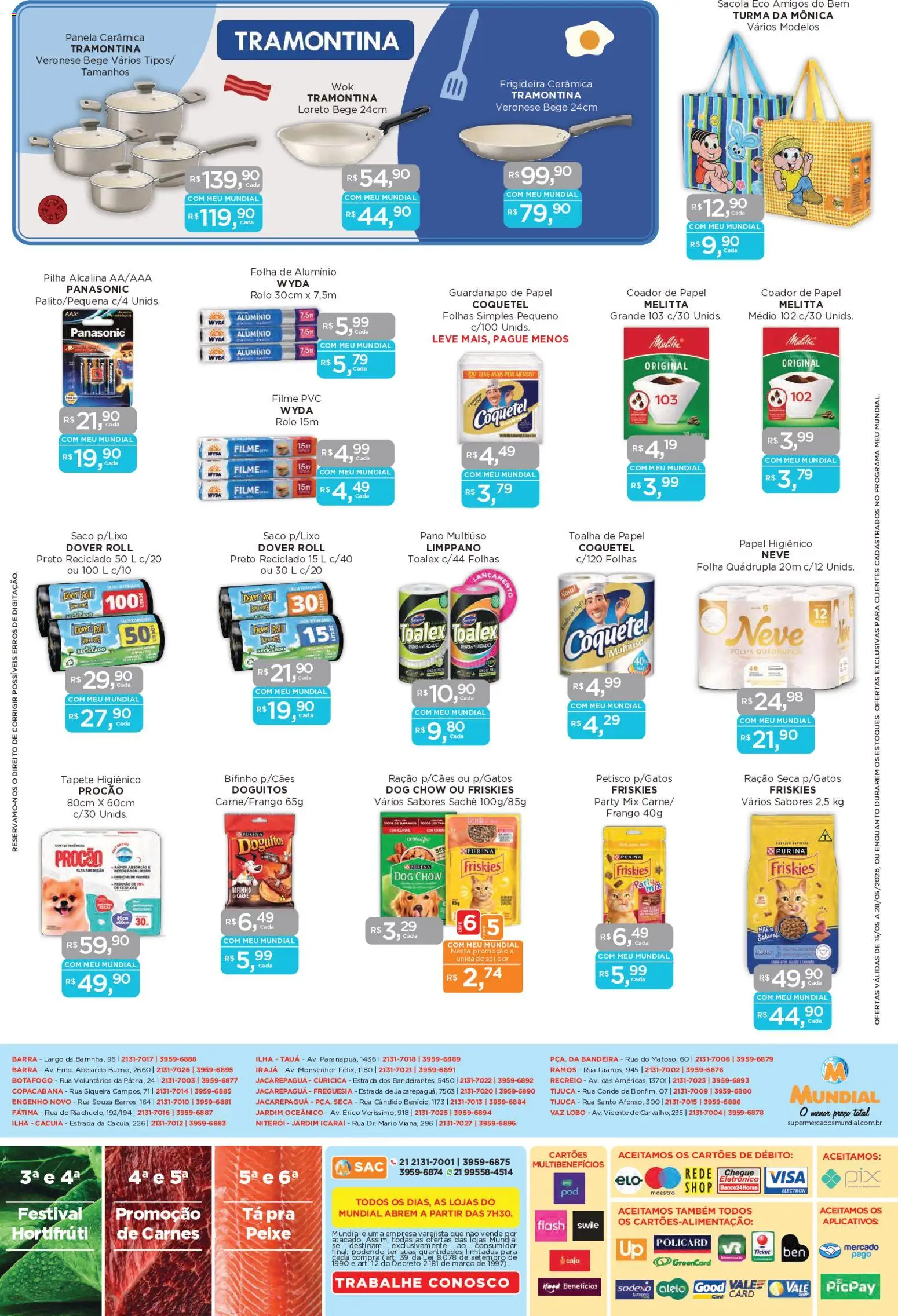 Mundial Folheto - válido de 15.05.2026 | Página: 12 | Produtos: Caju, Peixe, Tapete higiênico, Frango