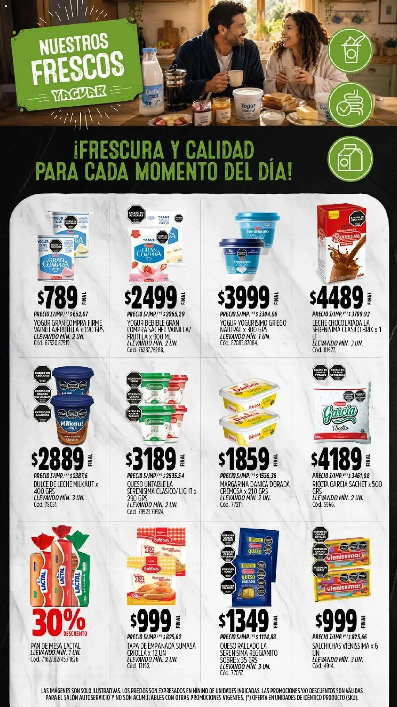 Yaguar - Oferta Semanal Misiones │ válido desde el 28/09/2026 | Página: 9 | Productos: Mesa, Untable, Dulce, Salchichas