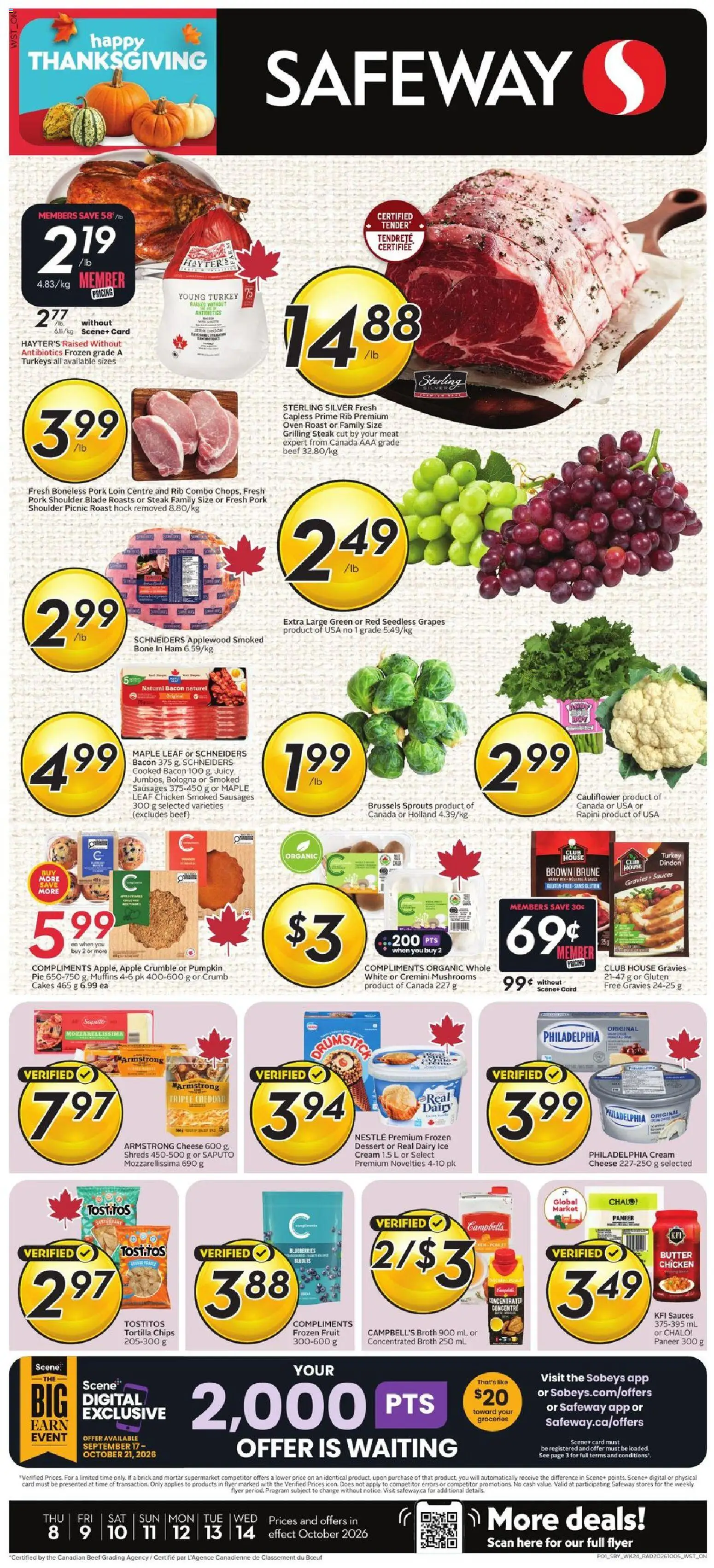Safeway Thursday, October 8 Top Hampers
