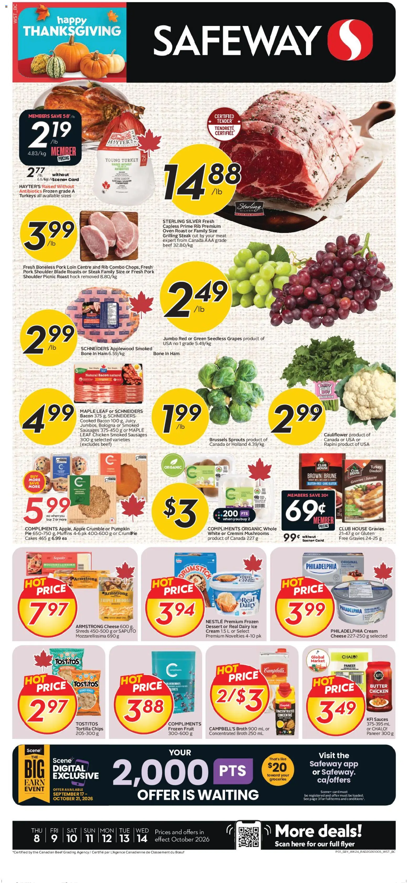 Safeway flyer valid from Oct 8, 2026 | Page: 1