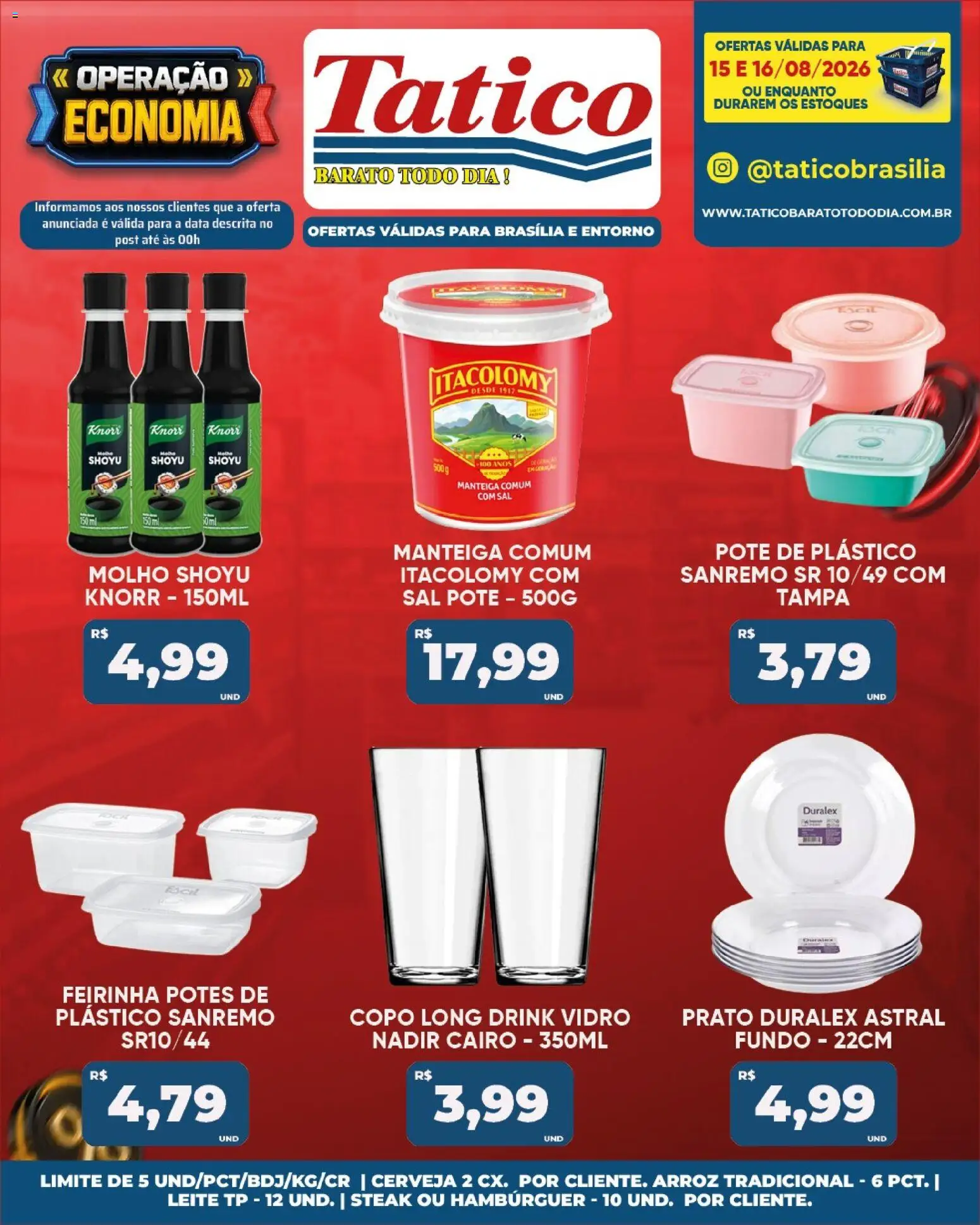 Tatico Folheto - válido de 17/08/2026 | Página: 39 | Produtos: Steak, Manteiga, Arroz, Knorr