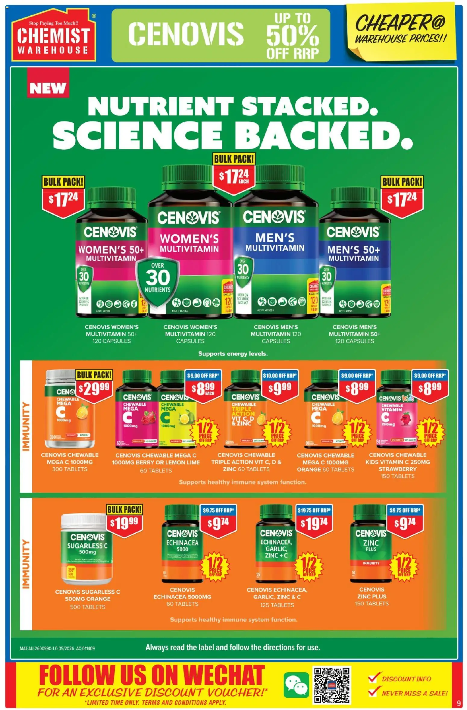 Chemist Warehouse catalogue - valid from 20/08/2026 | Page: 9 | Products: Lime, Multivitamin, Tablets, Zinc