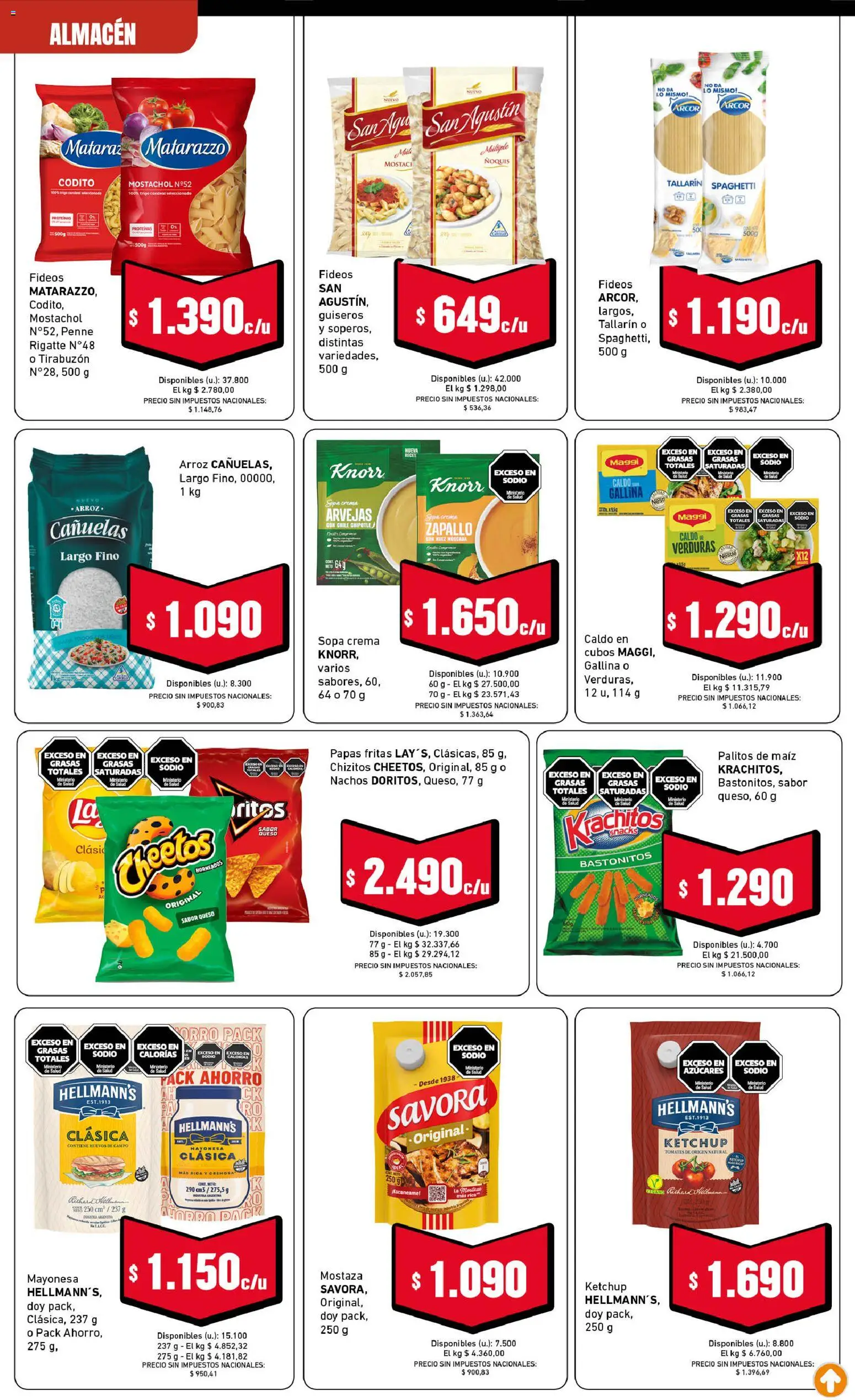 Cooperativa Obrera - Folleto │ válido desde el 13/08/2026 | Página: 3 | Productos: Sopa, Papas, Arroz, Fideos