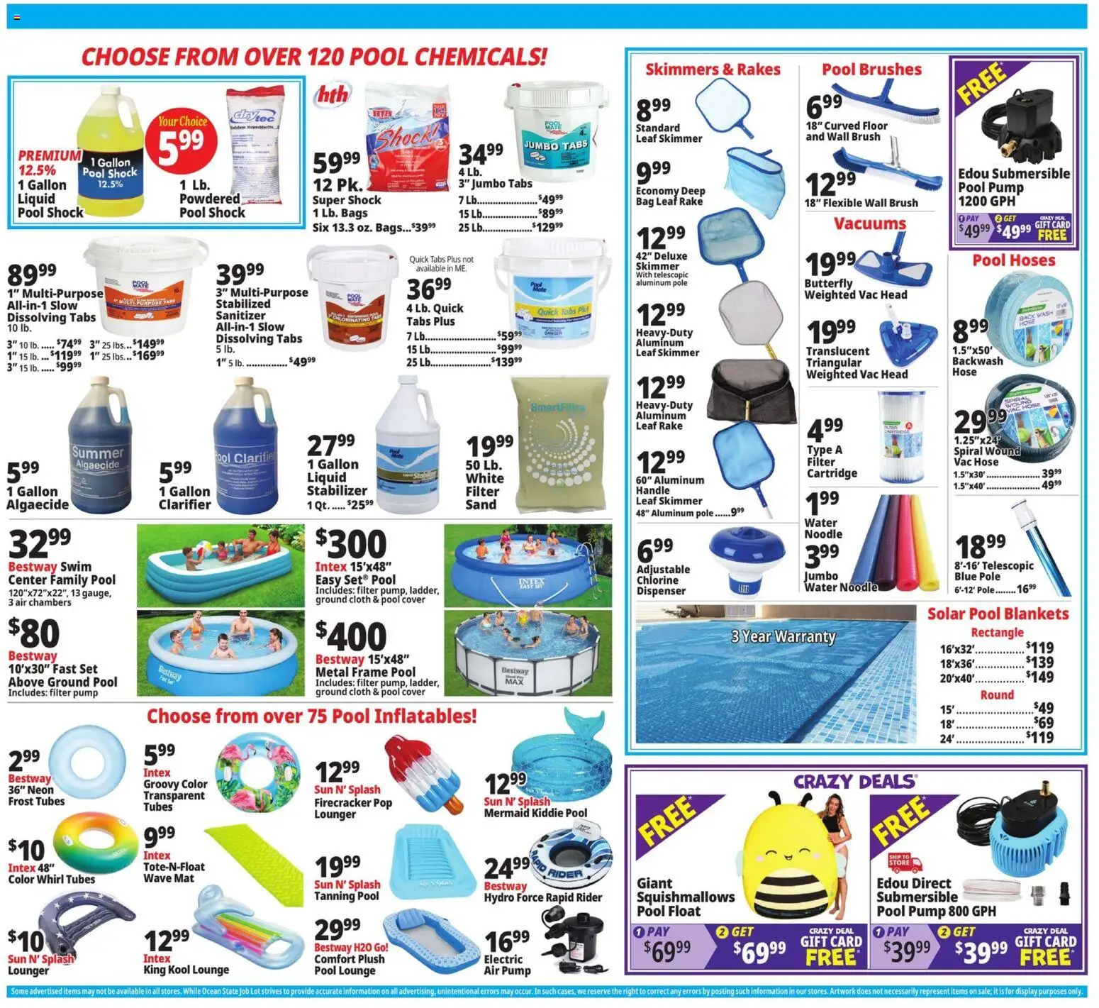 Ocean State Job Lot Weekly Ad - valid from 07/30/2026 | Page: 4 | Products: Rake, Brushes, Shock, Bag