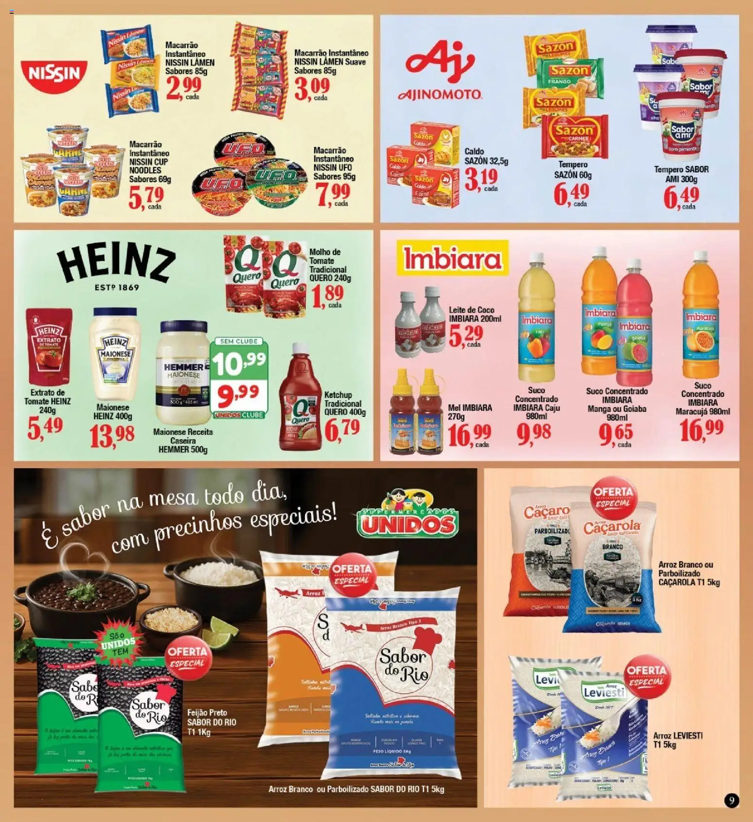 Supermercados Unidos Folheto - válido de 17/07/2026 | Página: 9 | Produtos: Maracujá, Arroz, Mel, Ketchup