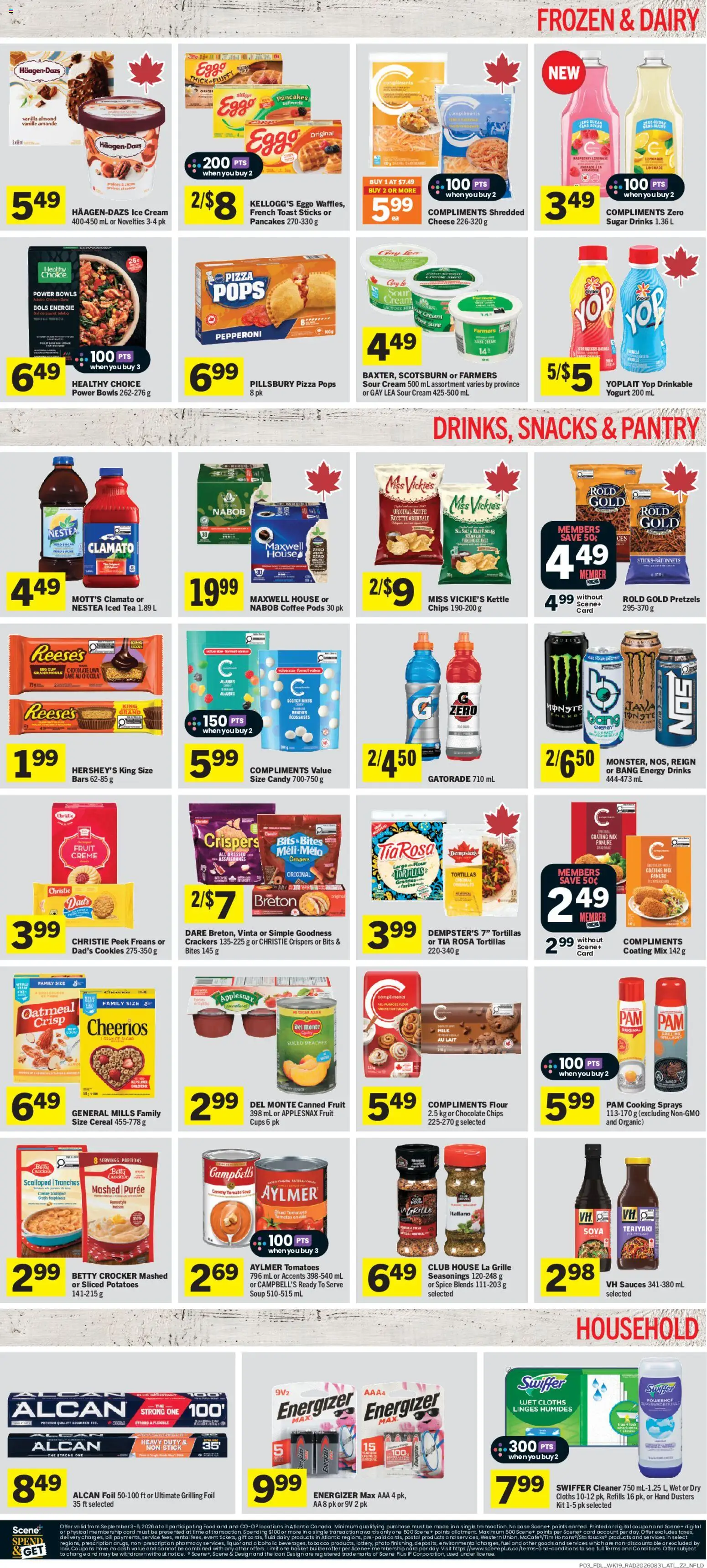 Foodland flyer valid from Sep 3, 2026 | Page: 4 | Products: Cookies, Lemonade, Food, Ice