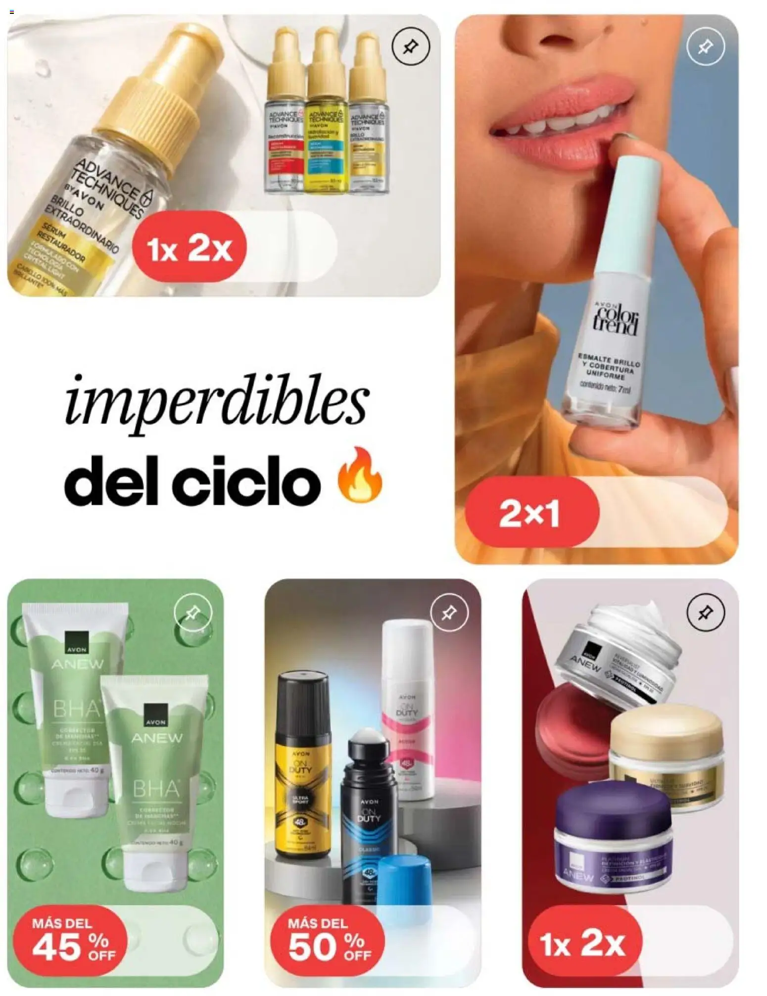 Nuevas ofertas de AVON válidas en toda la República Mexicana desde el 10/07/2026. ¡Encuentra las mejores ofertas en AVON campaña 11 2026! | Página: 2 | Productos: Serum, Crema, Corrector, Esmalte de uñas