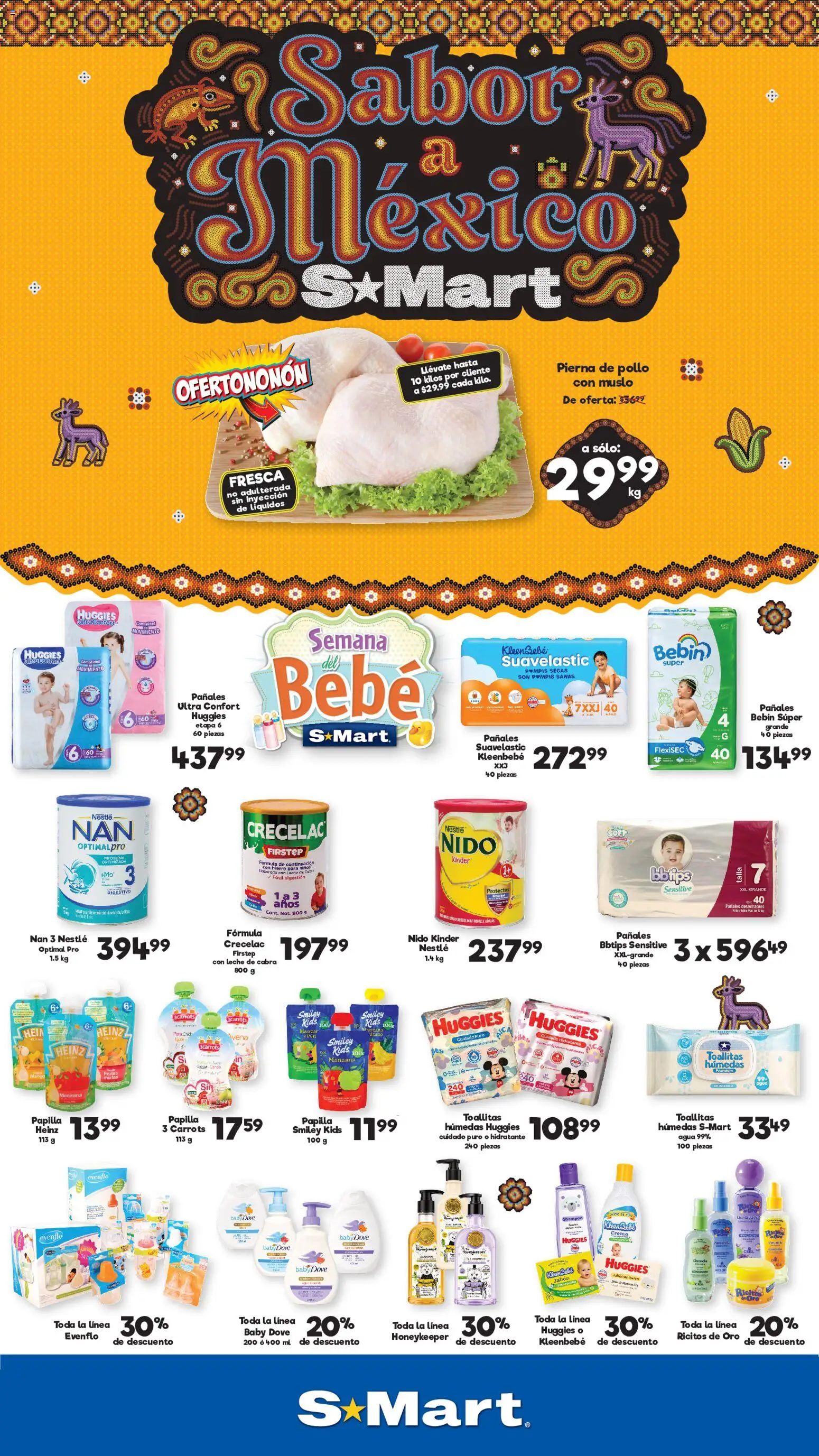 Nuevas ofertas de S-Mart válidas en toda la República Mexicana desde el 25/09/2026. ¡Encuentra las mejores ofertas en S-Mart folleto Ofertas de feria Monterrey! | Página: 1 | Productos: Pera, Agua, Toallitas húmedas, Pañales