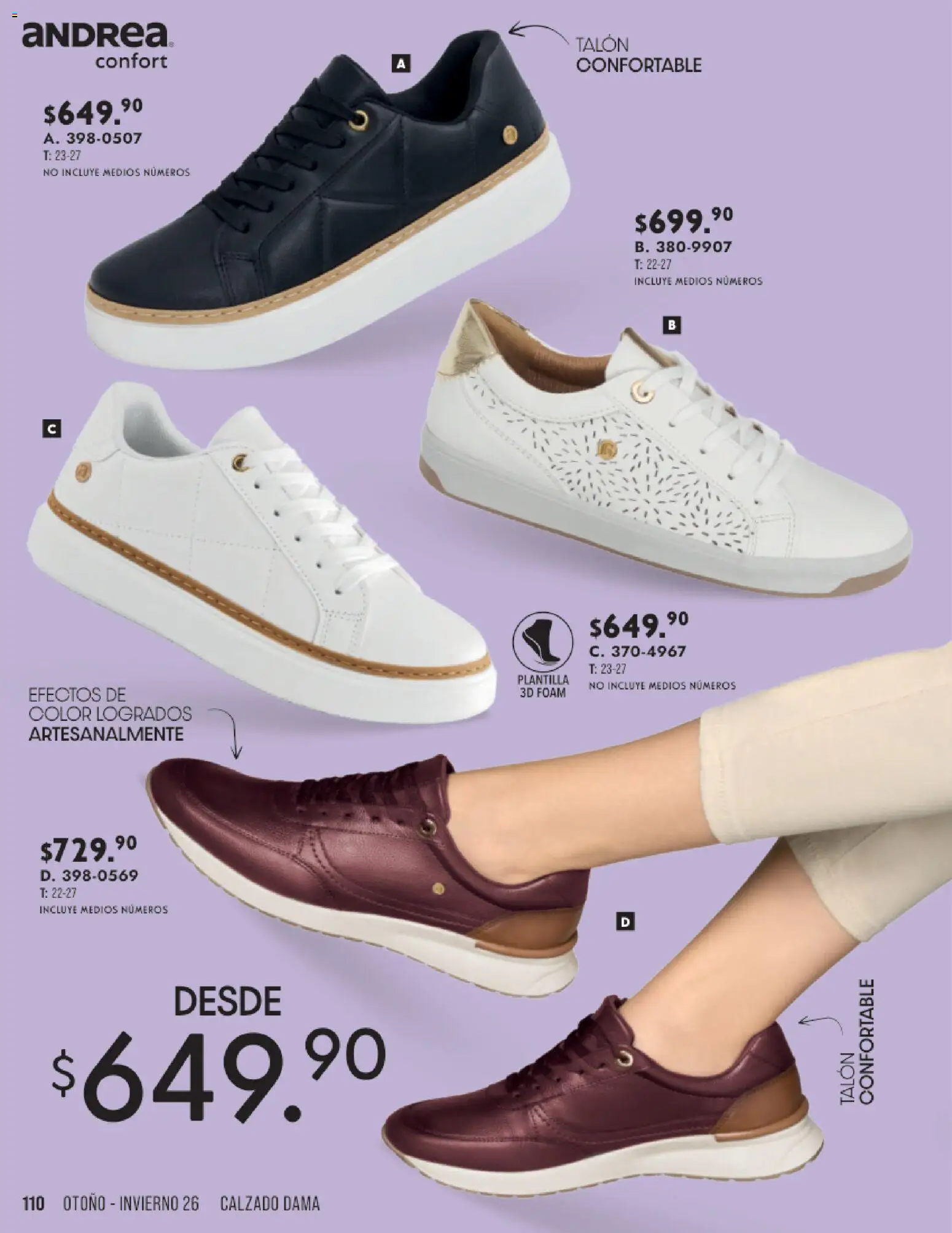 Nuevas ofertas de Andrea válidas en toda la República Mexicana desde el 23/08/2026. ¡Encuentra las mejores ofertas en Andrea catálogo Otoño Invierno! | Página: 110