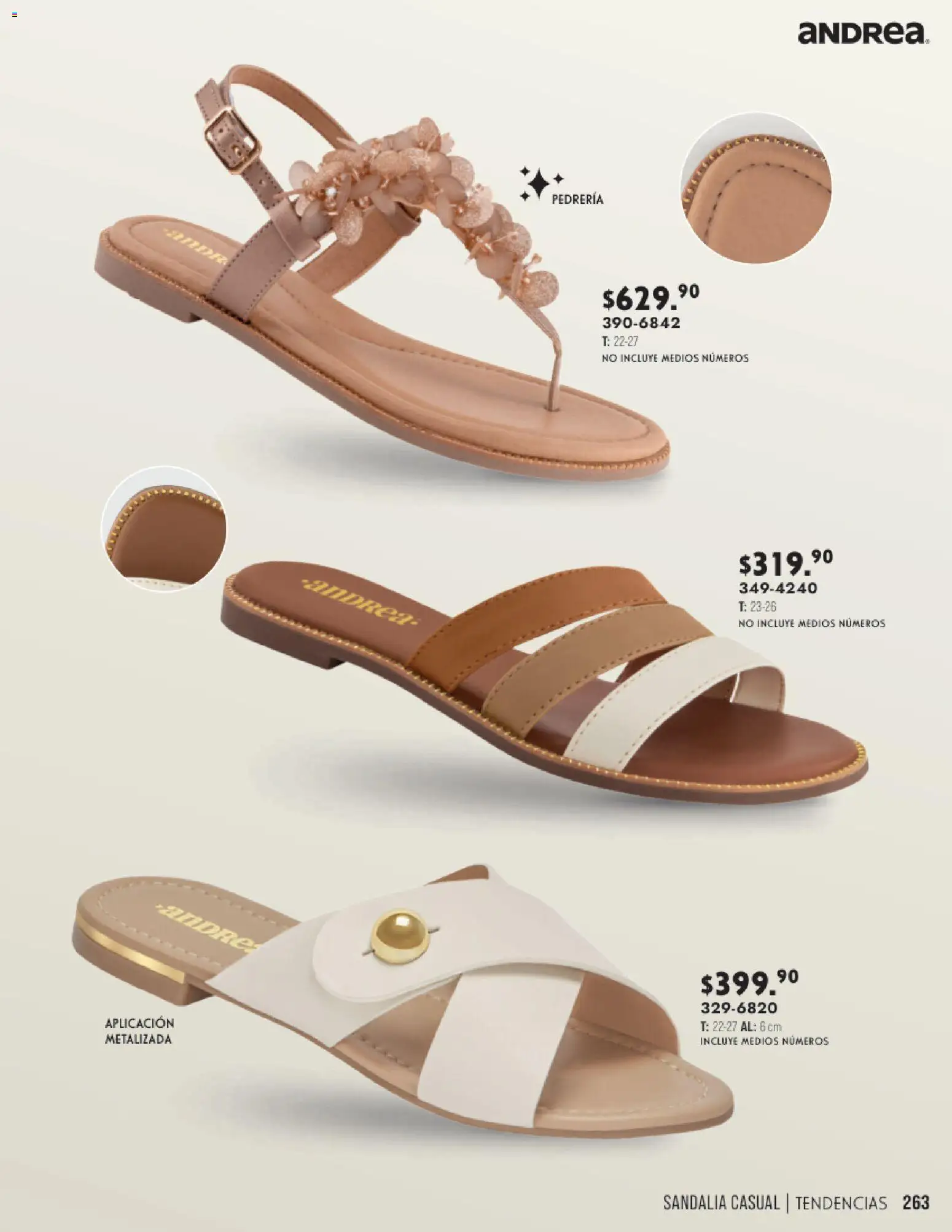 Nuevas ofertas de Andrea válidas en toda la República Mexicana desde el 23/08/2026. ¡Encuentra las mejores ofertas en Andrea catálogo Otoño Invierno! | Página: 263