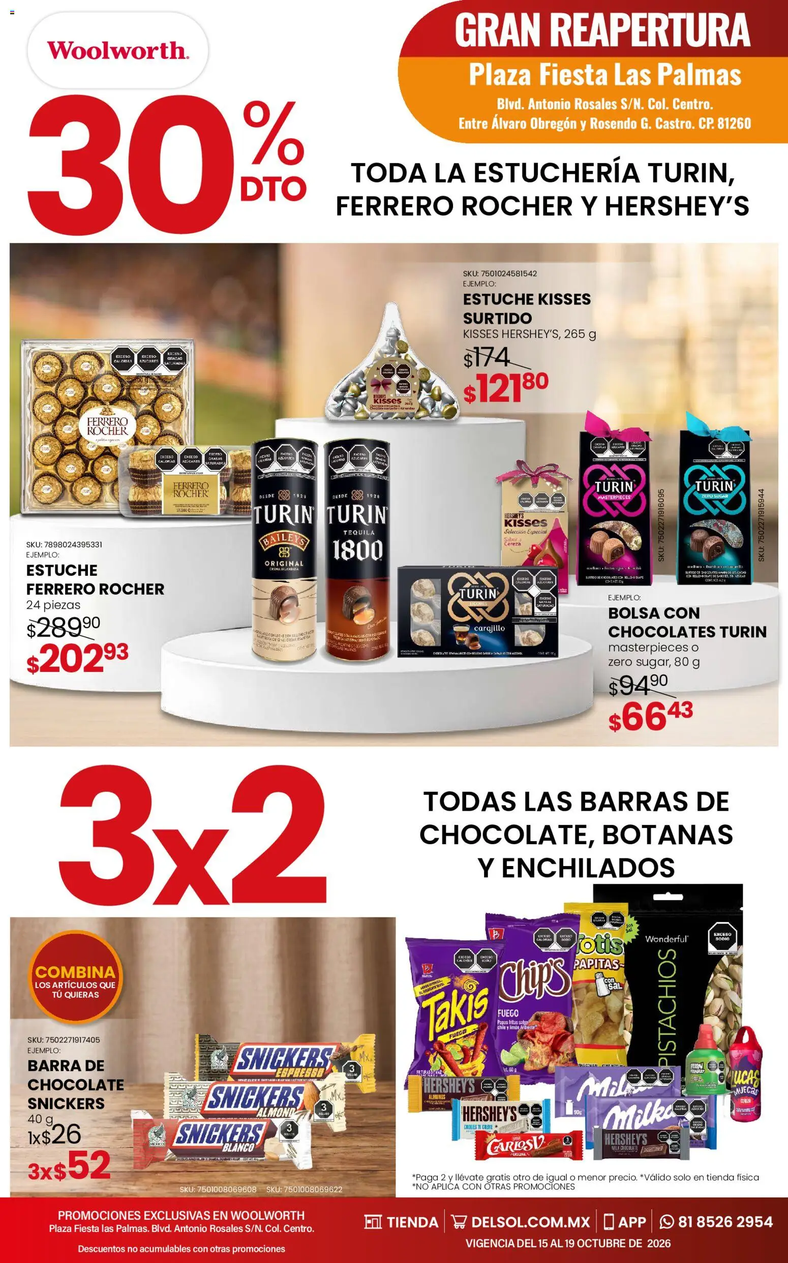 Nuevas ofertas de Del Sol y Woolworth válidas en toda la República Mexicana desde el 15/10/2026. ¡Encuentra las mejores ofertas en Del Sol y Woolworth catálogo 5 Días de Grandes Promociones - Los Mochis! | Página: 18