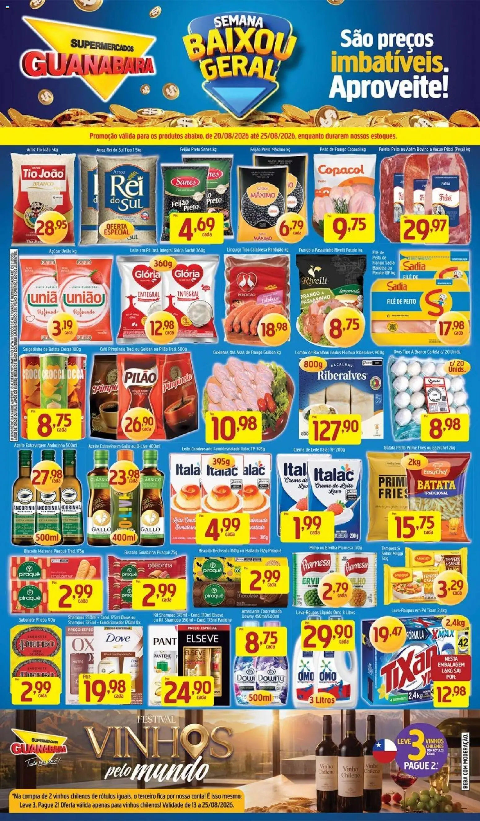 Supermercados Guanabara Folheto - válido de 20/08/2026 | Página: 16 | Produtos: Bacalhau, Sabonete, Açúcar, Biscoito recheado