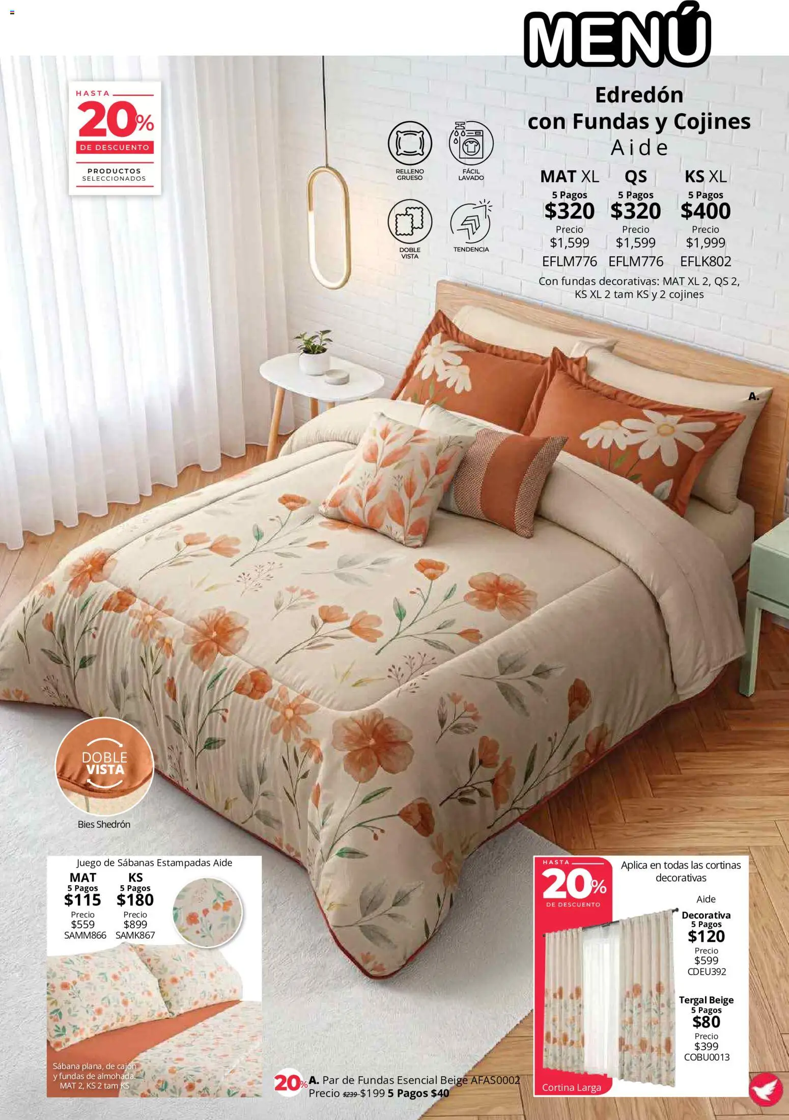Nuevas ofertas de Colchas Concord válidas en toda la República Mexicana desde el 01/08/2026. ¡Encuentra las mejores ofertas en Colchas Concord catálogo! | Página: 22 | Productos: Juego, Almohada, Sabanas, Cortinas