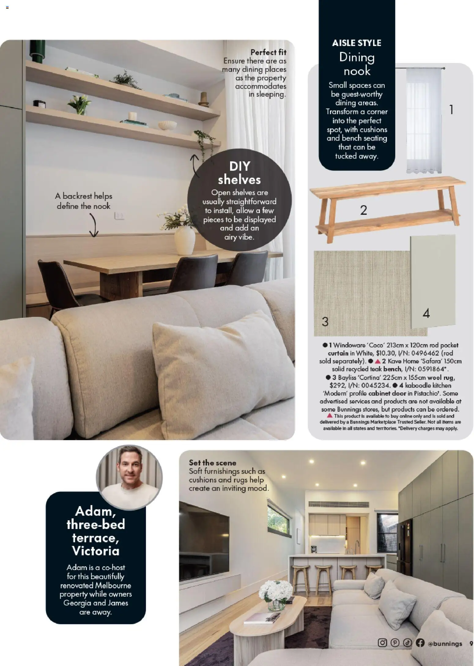 Bunnings Warehouse catalogue - valid from 01/10/2026 | Page: 55 | Products: Cabinet, Curtain, Door, Rugs