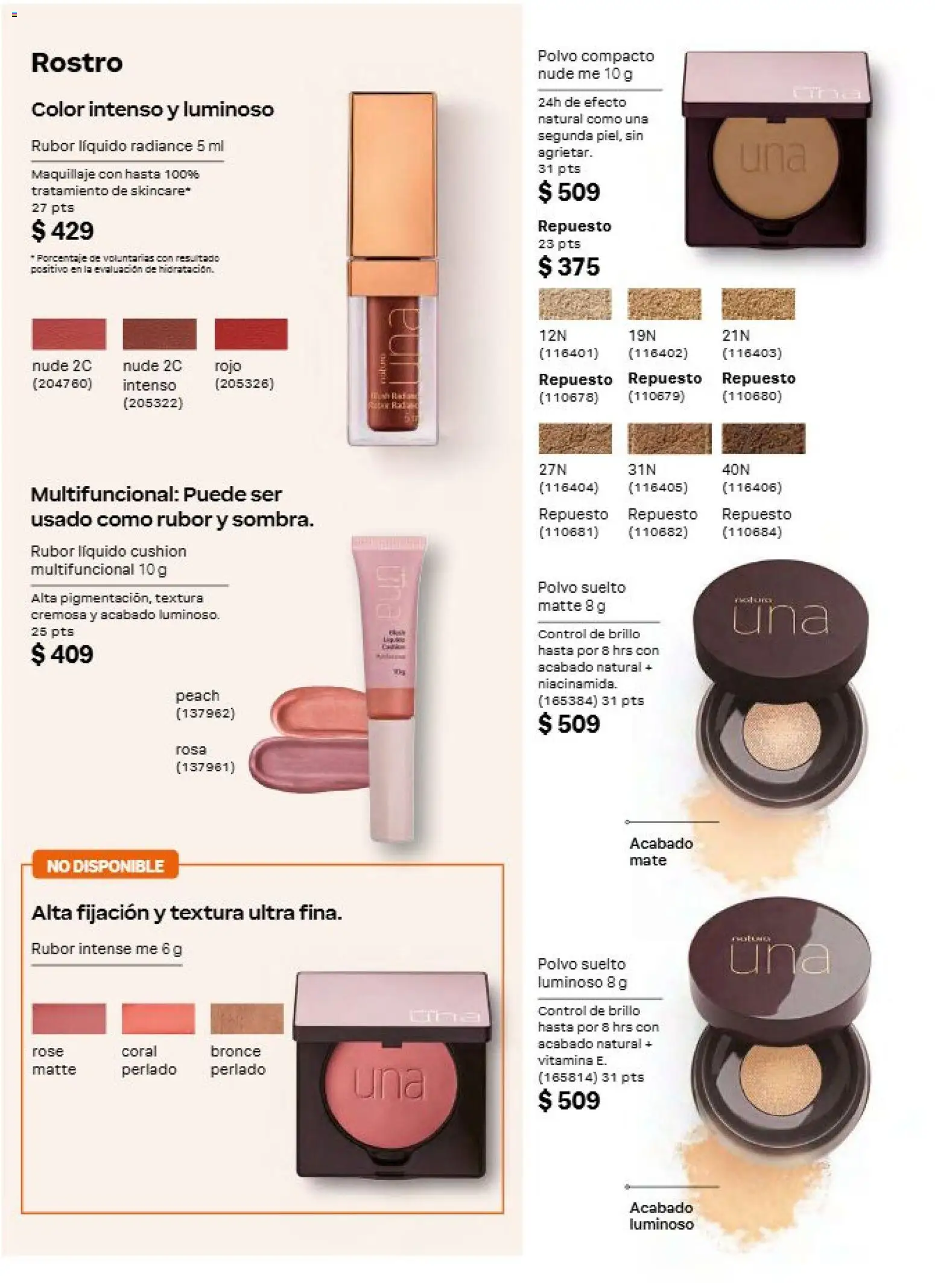 Nuevas ofertas de Natura válidas en toda la República Mexicana desde el 21/08/2026. ¡Encuentra las mejores ofertas en Natura campaña 13 2026! | Página: 54 | Productos: Brillo, Mate, Maquillaje, Rubor