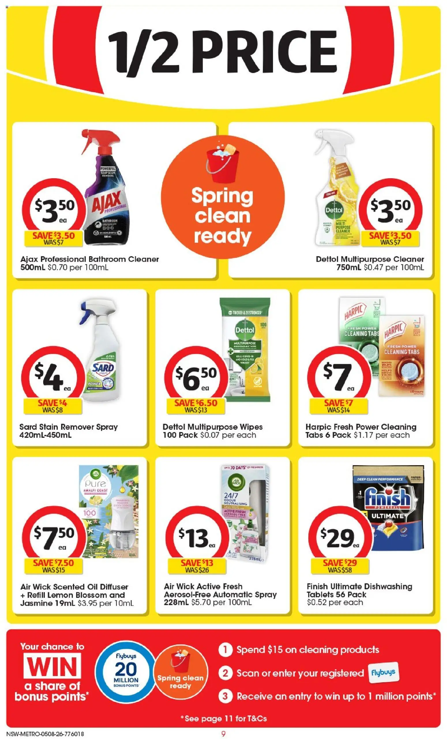 Coles catalogue - valid from 04/08/2026 | Page: 9 | Products: Cleaner, Soap, Stain remover, Bathroom