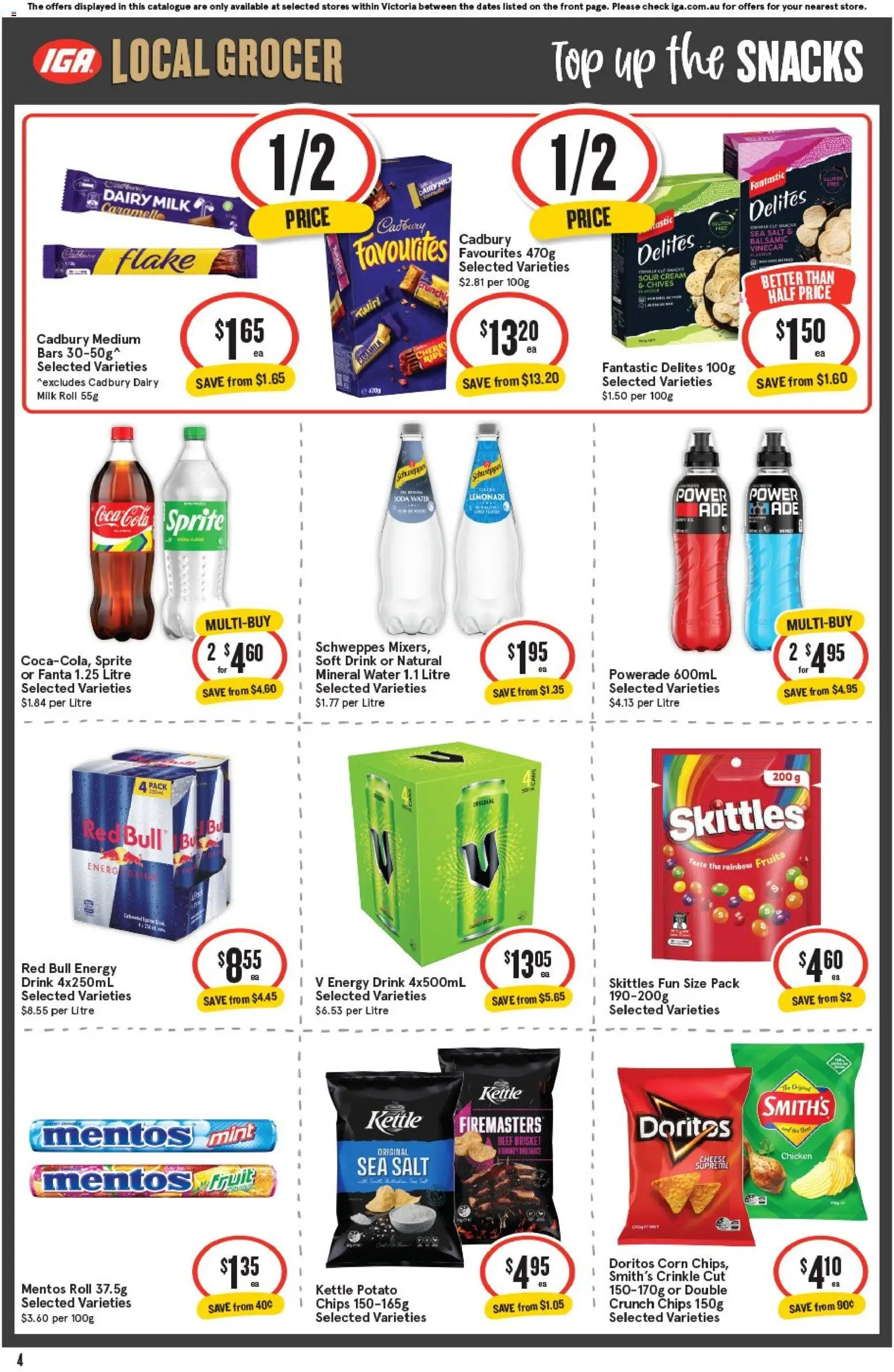 IGA catalogue - valid from 01/07/2026 | Page: 5 | Products: Sour cream, Chips, Water, Vinegar