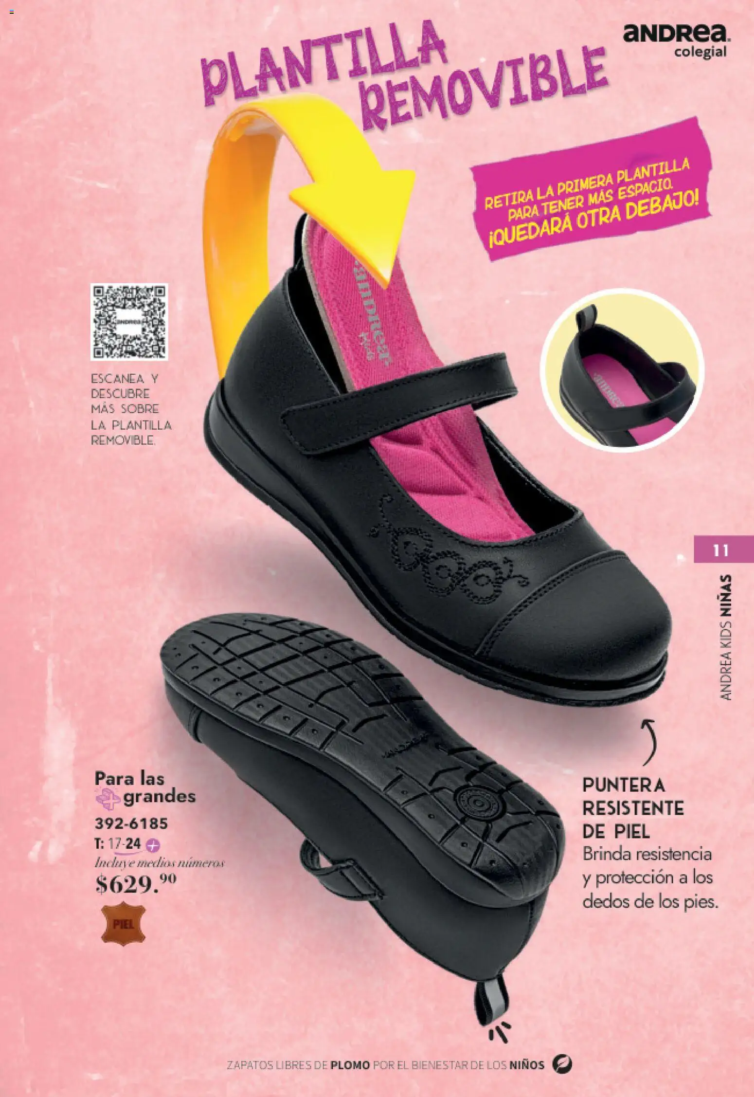 Nuevas ofertas de Andrea válidas en toda la República Mexicana desde el 23/05/2026. ¡Encuentra las mejores ofertas en Andrea catálogo Colegial! | Página: 11 | Productos: Zapatos, Sobre