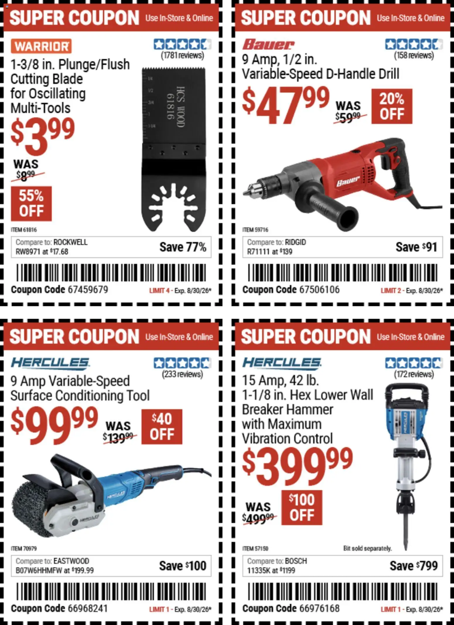 Harbor Freight Weekly Ad - valid from 08/17/2026 | Page: 13 | Products: Hammer