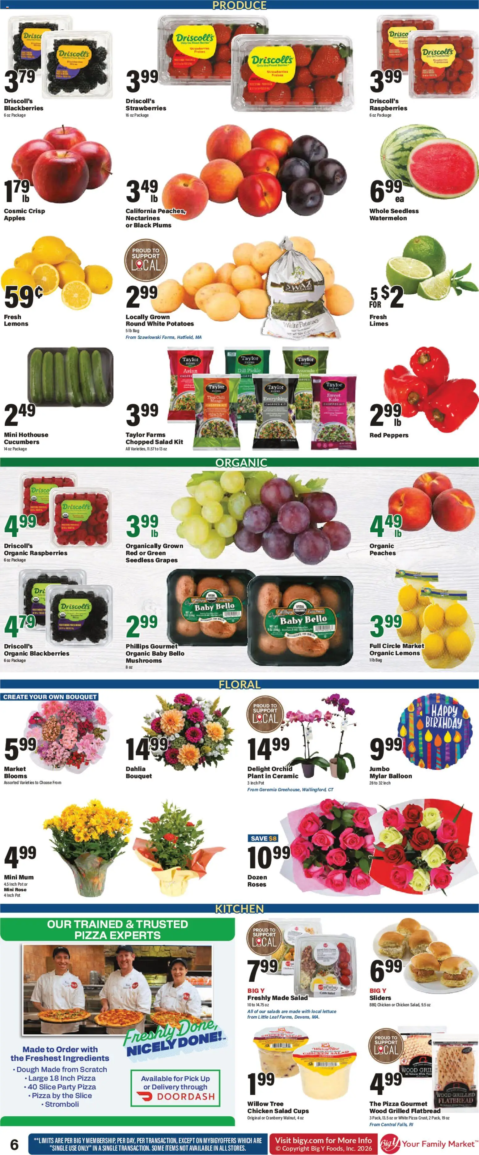 Big Y Weekly Ad - valid from 08/20/2026 | Page: 9 | Products: Mushrooms, Plums, Strawberries, Dill
