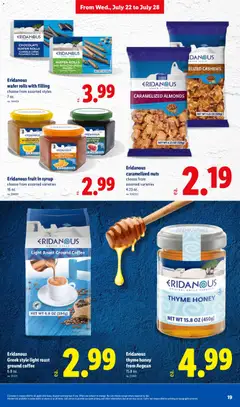 Preview of Lidl weekly ads valid from 07/22/2026 | Page: 19 | Products: Coffee, Chocolate, Nuts, Bag