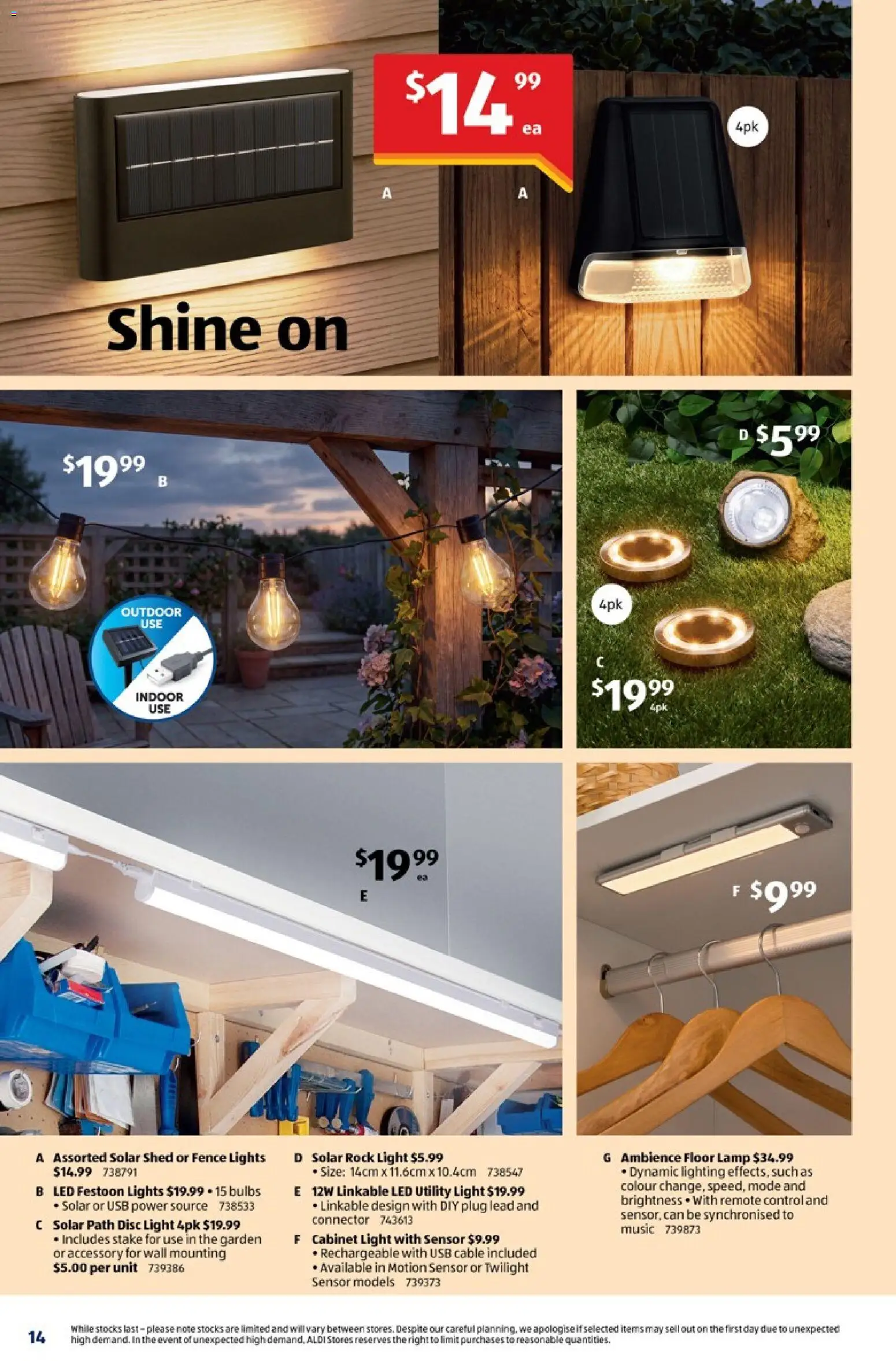 Aldi catalogue - valid from 22/09/2026 | Page: 14 | Products: Cabinet, Lamp, Connector, Lighting