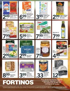 Preview of Fortinos weekly flyer / circulaire from shop Fortinos valid from Aug 27, 2026 | Page: 25 | Products: Nuts, Crackers, Salt, Snacks