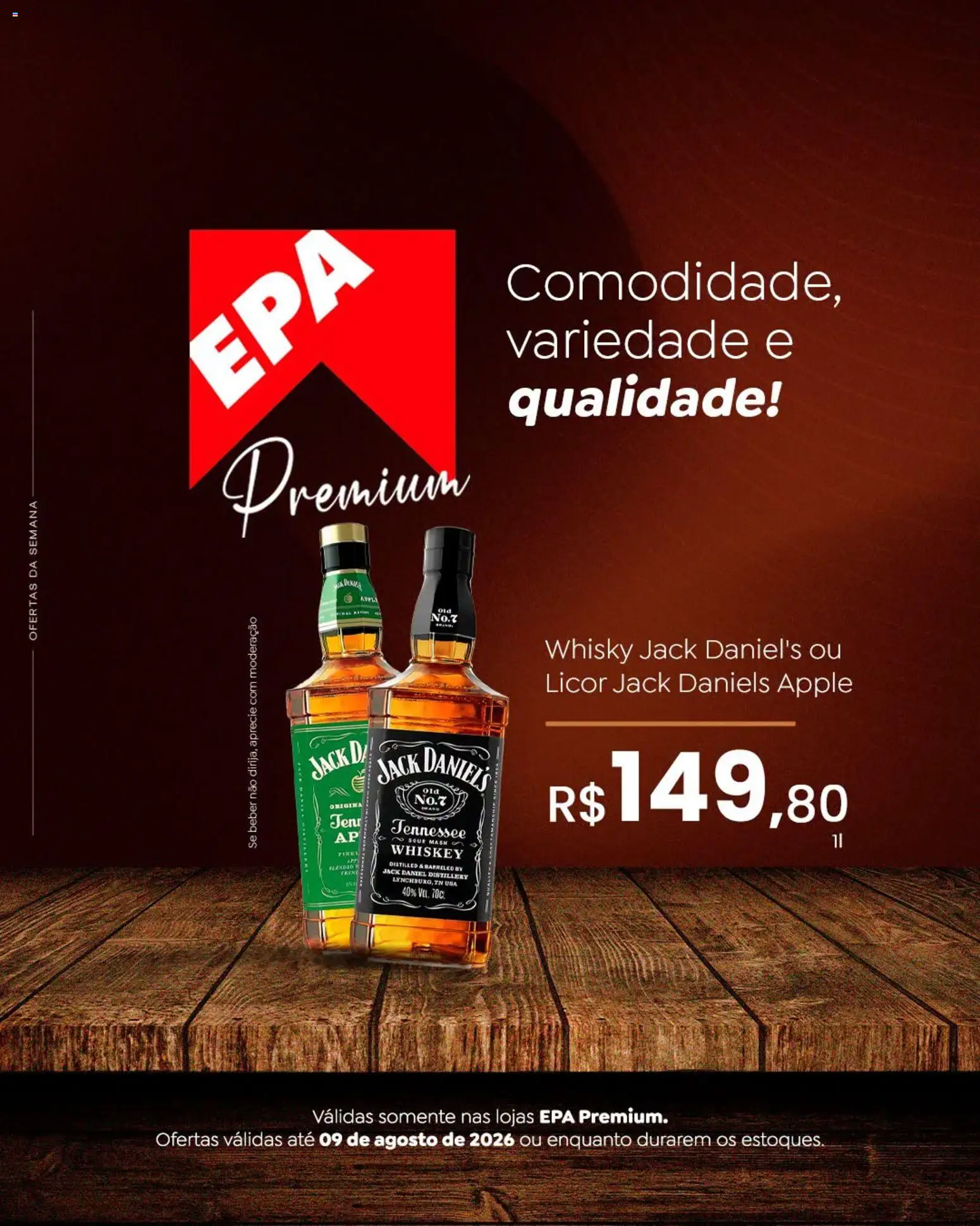 EPA Folheto - válido de 03/08/2026 | Página: 4 | Produtos: Whisky, Licor, Whisky Jack Daniel's