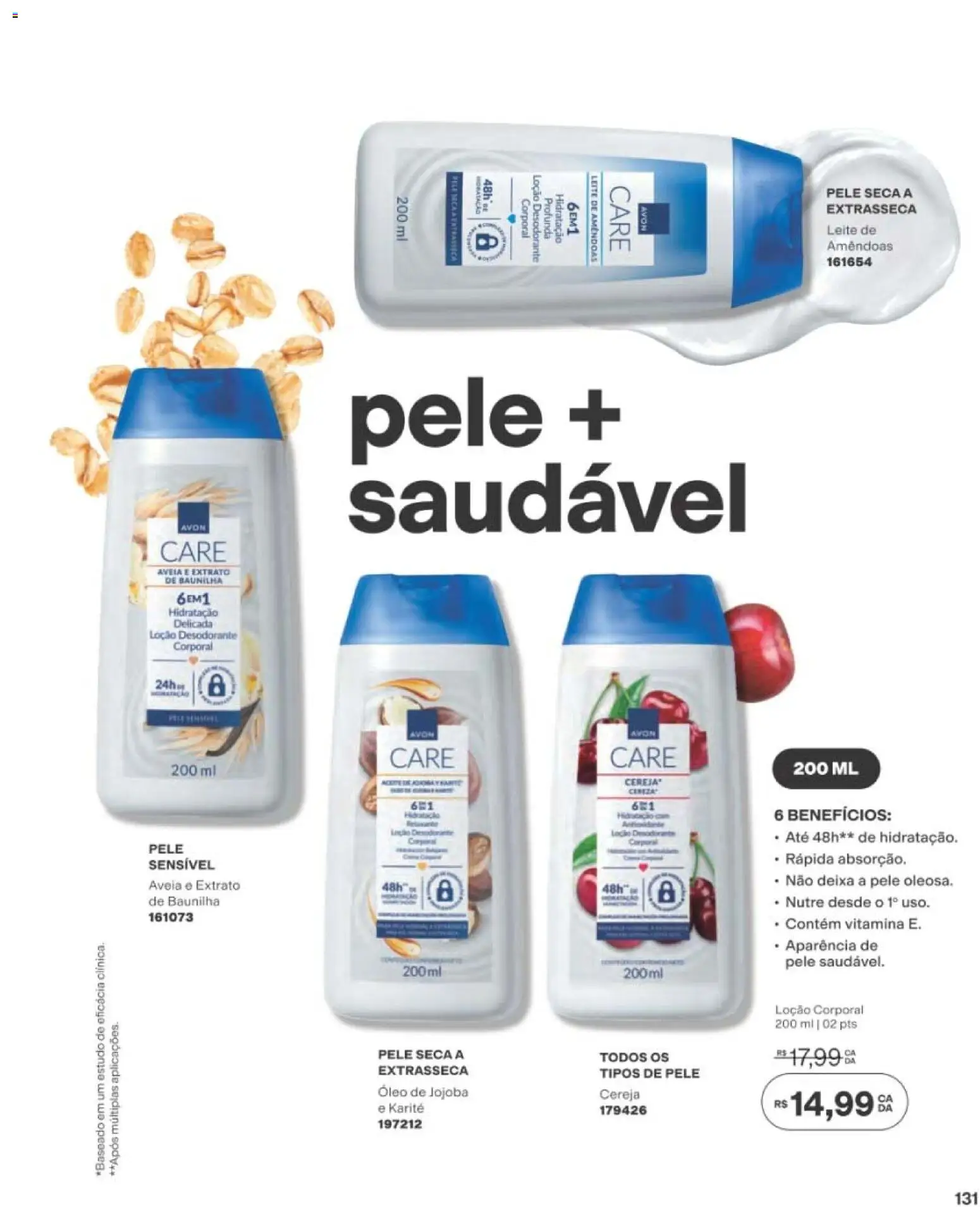 Avon Folheto - válido de 29/06/2026 | Página: 131 | Produtos: Leite, Óleo, Aveia, Amêndoas
