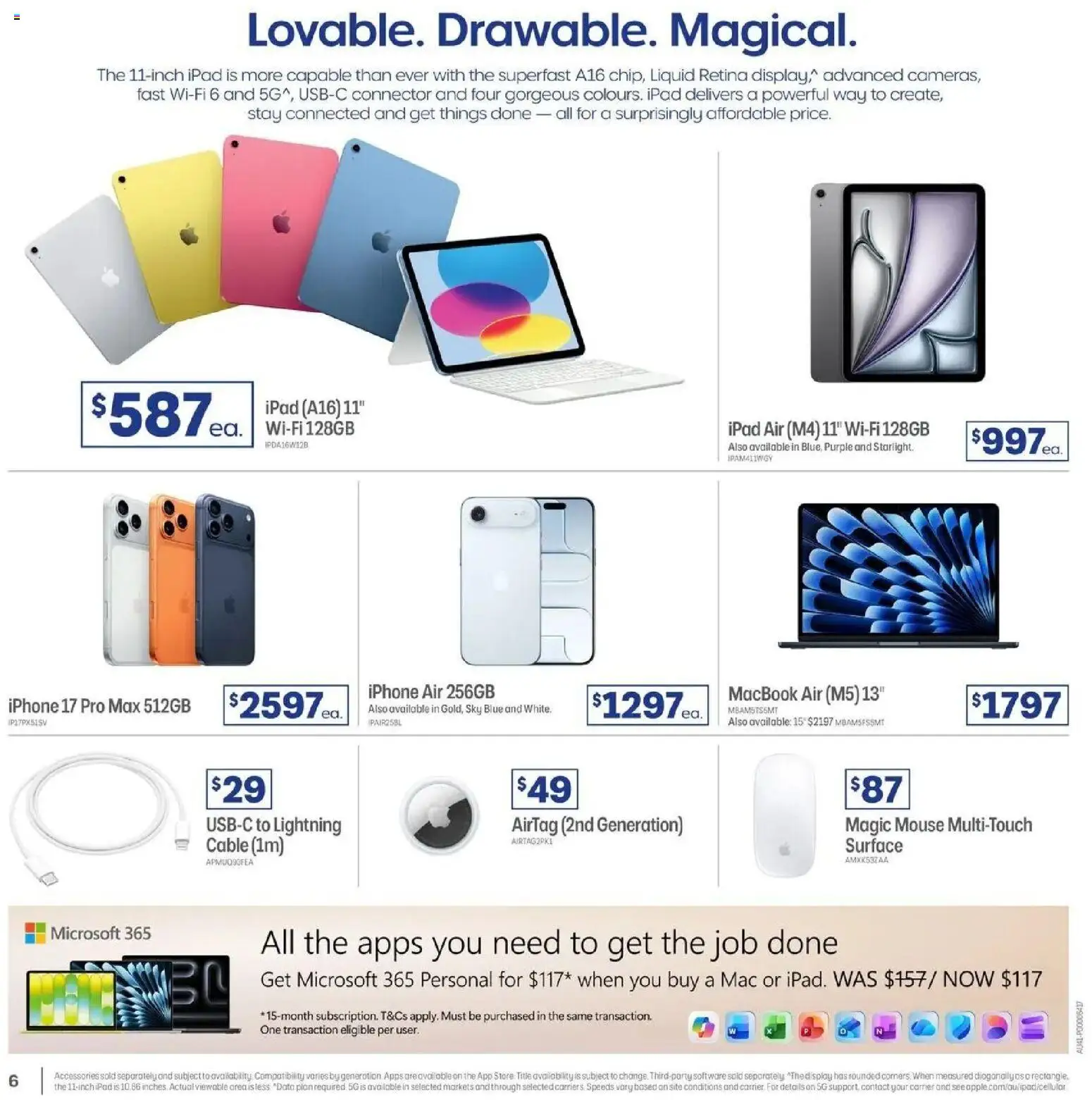 Officeworks catalogue - valid from 11.06.2026 | Page: 6 | Products: Accessories, Iphone, Cable, Connector