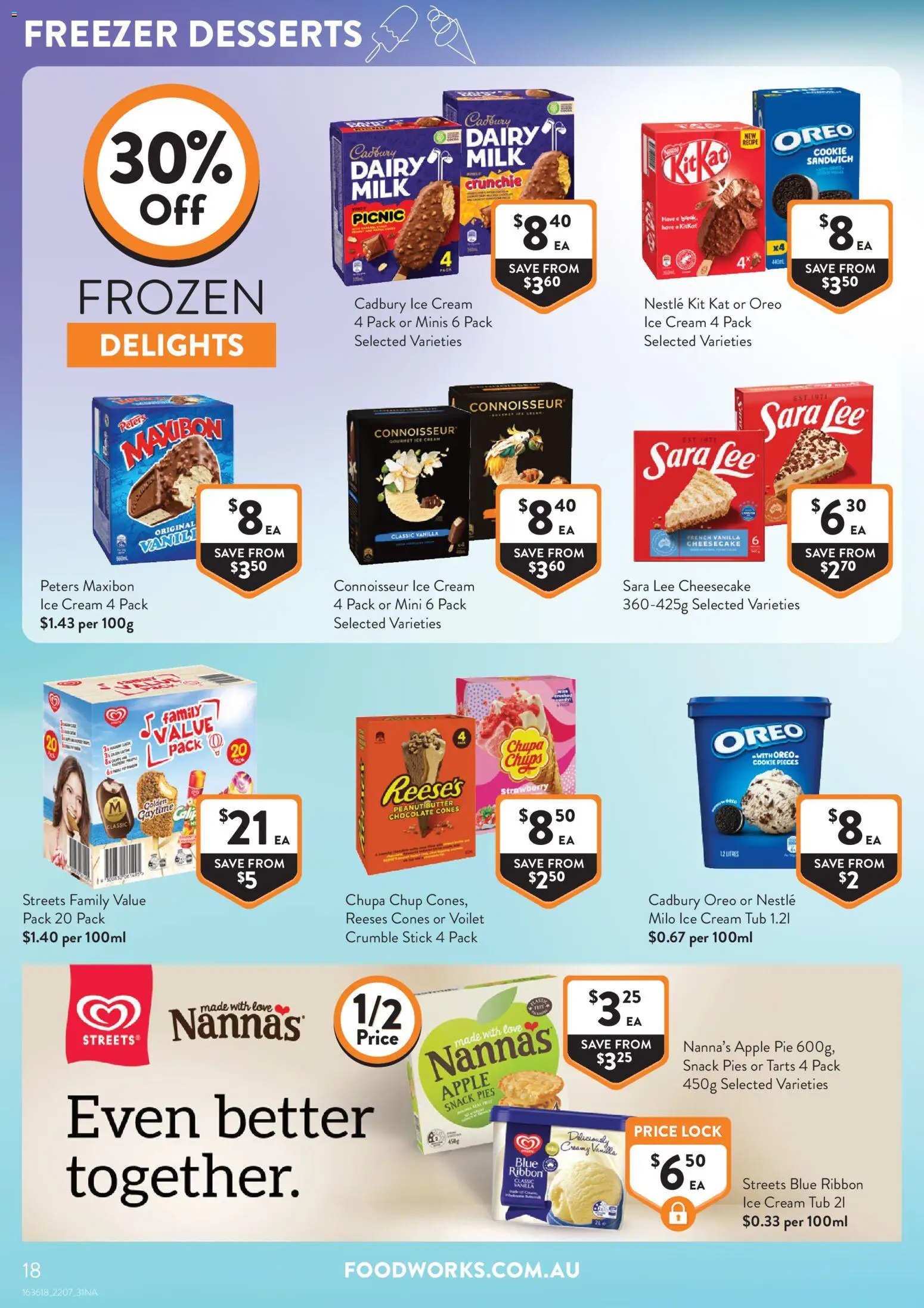 Foodworks catalogue - valid from 22/07/2026 | Page: 18 | Products: Milk, Dairy, Butter, Cream