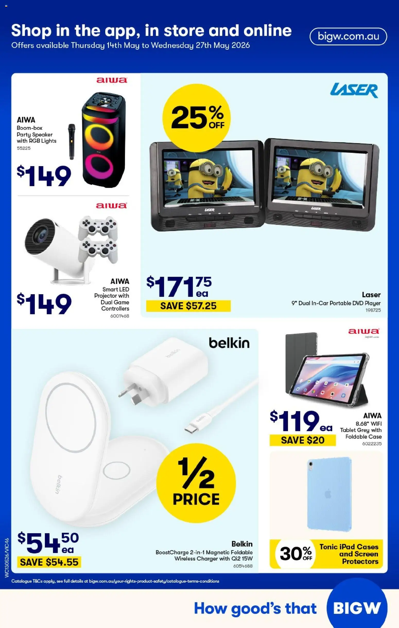Woolworths catalogue - valid from 13.05.2026 | Page: 46 | Products: Charger, Tablet, Game, Screen