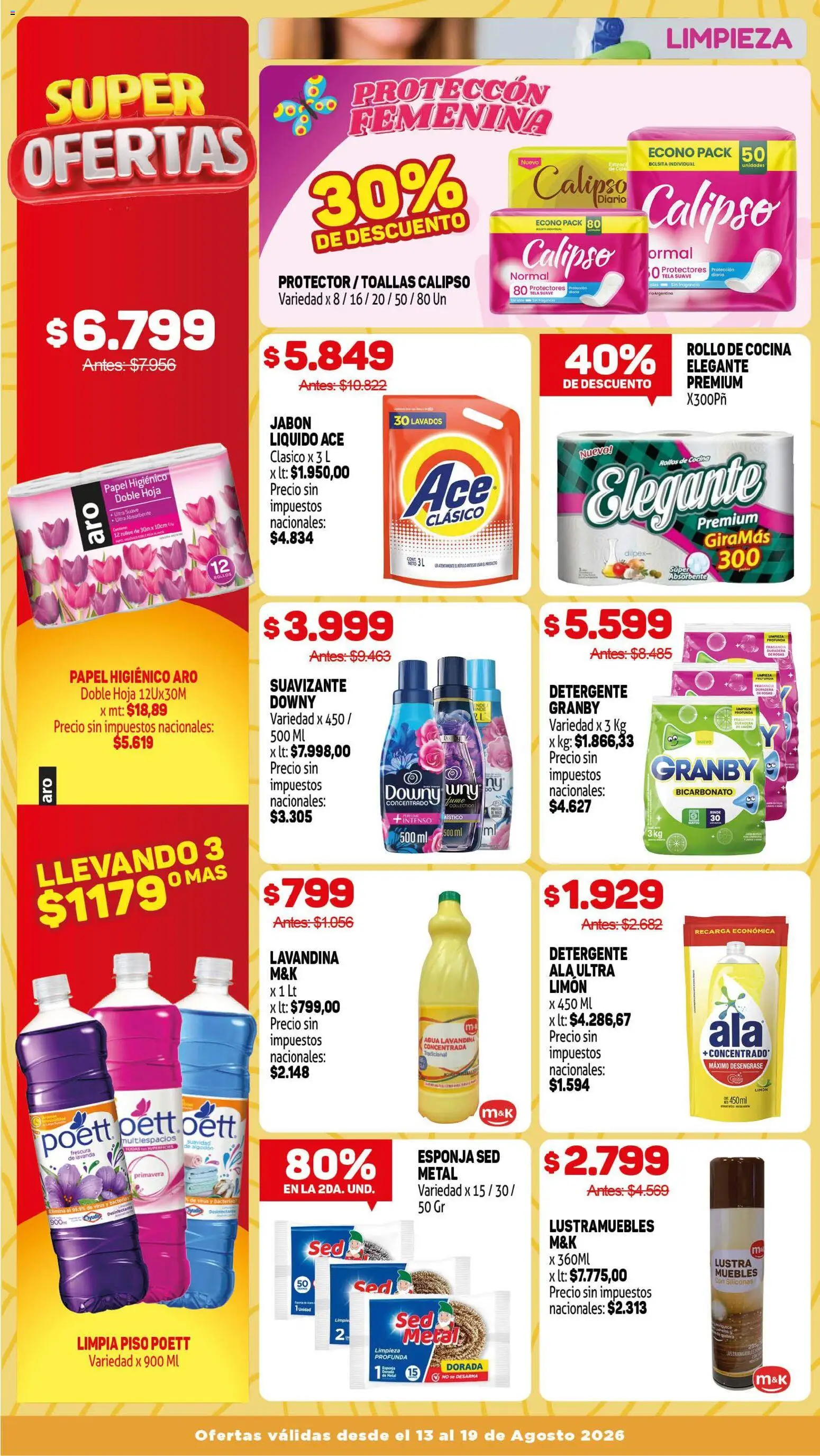 Makro makro alcahza │ válido desde el 13/08/2026 | Página: 14 | Productos: Lavandina, Individual, Jabón, Detergente